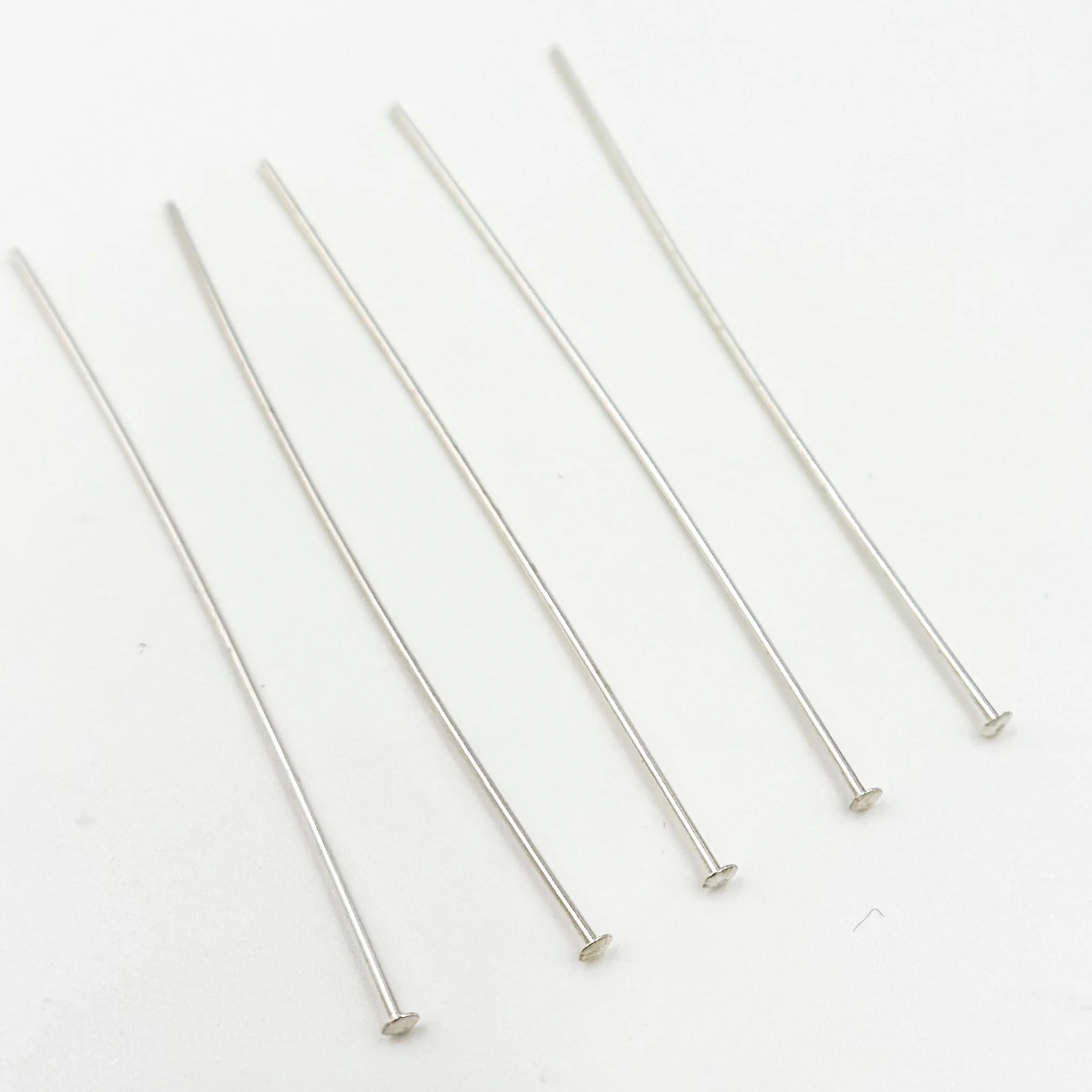 725D2.00. 22 Gauge Sterling Silver Flat 2 Inch Headpin - Image 5