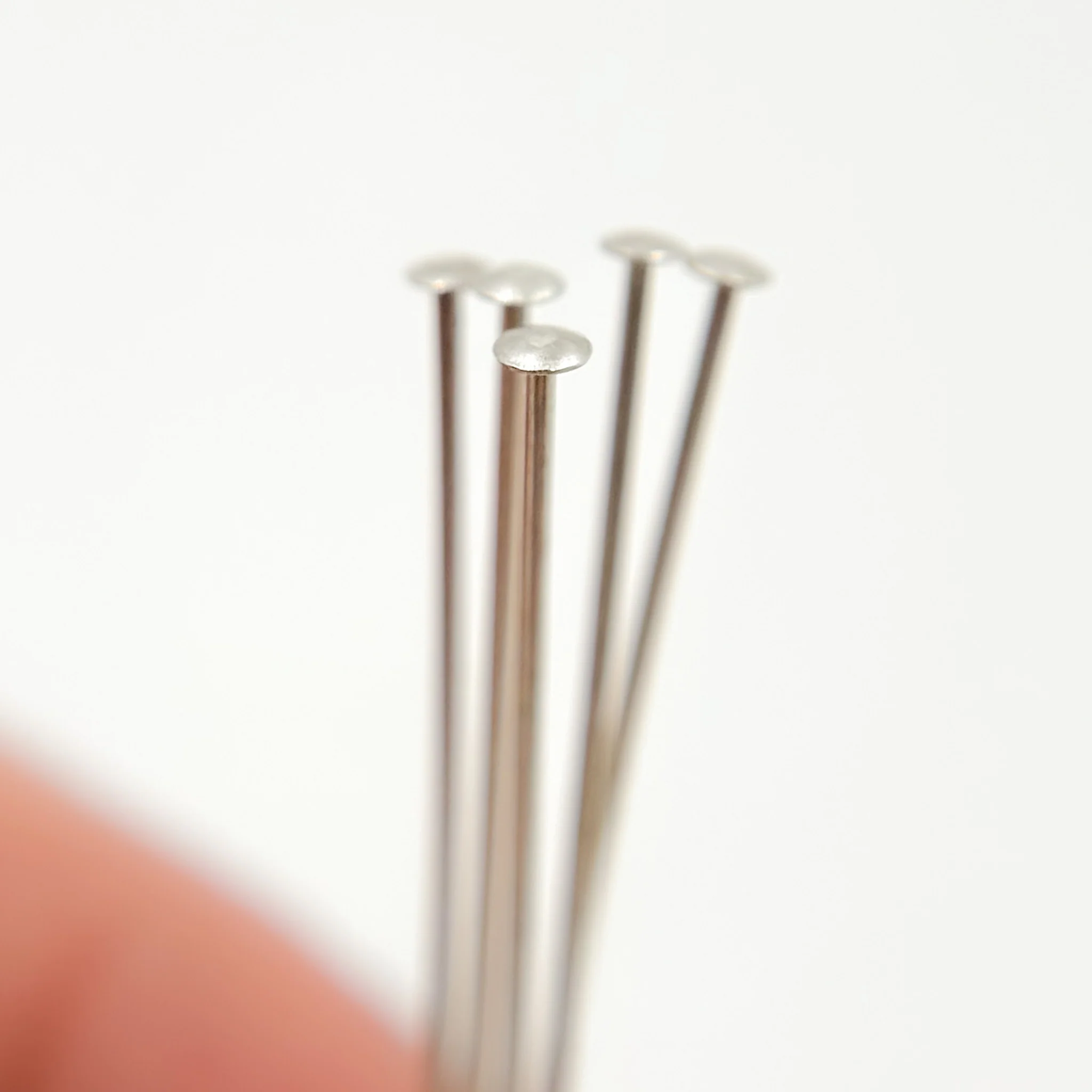 720D1.00. 24 Gauge White Sterling Silver Flat 1 Inch Headpin - Image 4