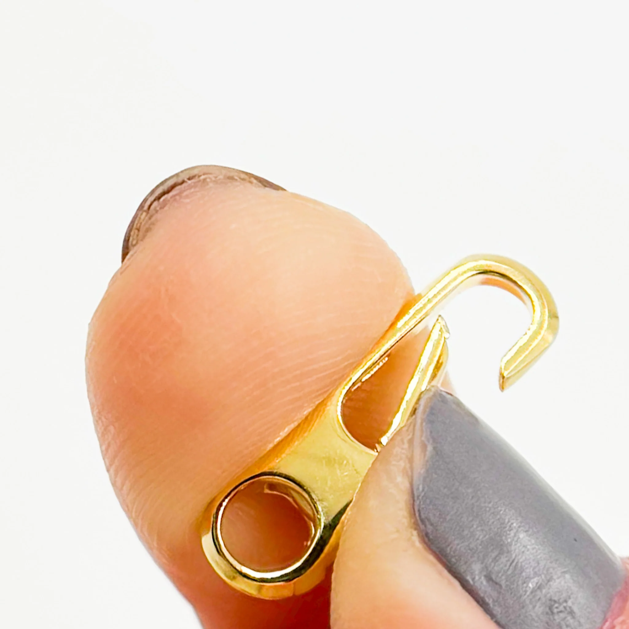 1355GPS. 20MM Gold Plated Shiny Sterling Silver Oval Clasp - Image 4