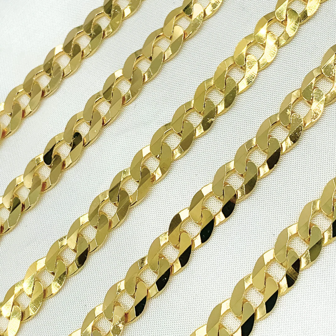Y92GP. Gold Plated 925 Sterling Silver Ultra Flat Round Link Chain - Image 2