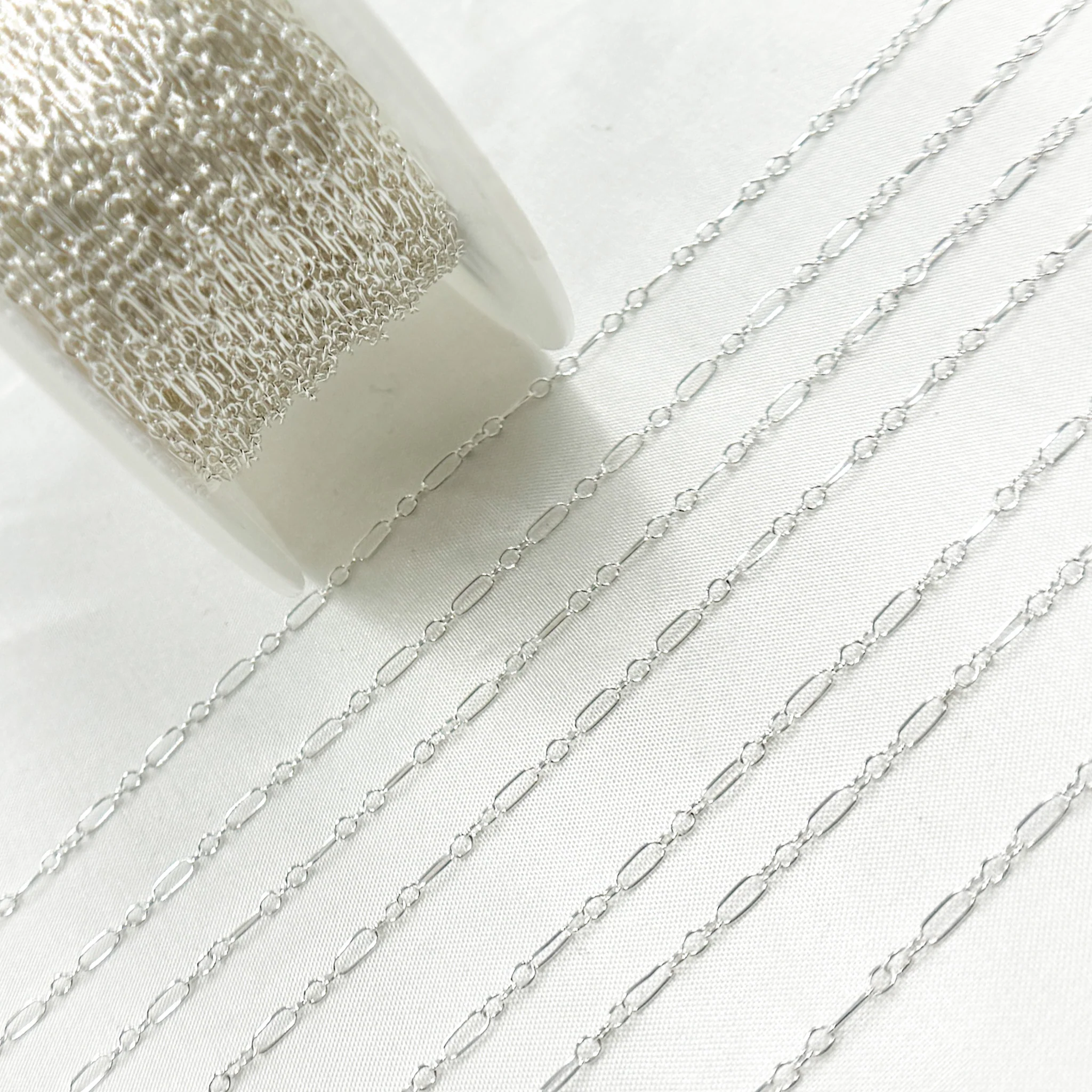 143SS. Sterling Silver Long and Short Link Chain - Image 4