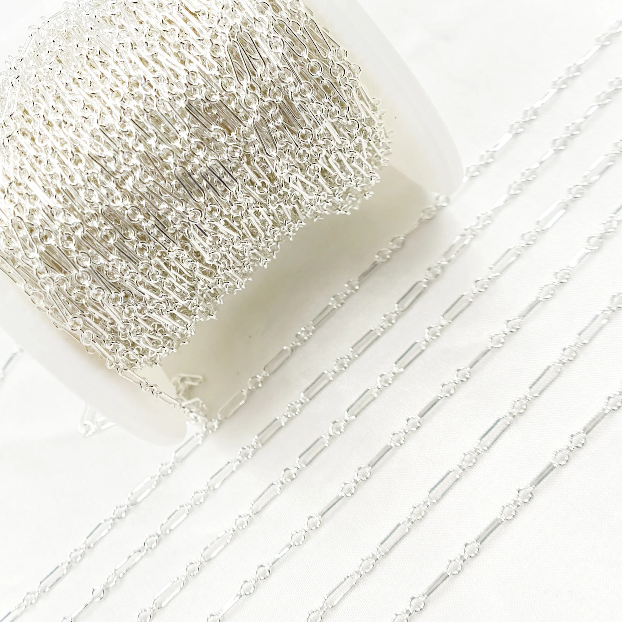 193SS. Sterling Silver Long & Short Link Chain - Image 3