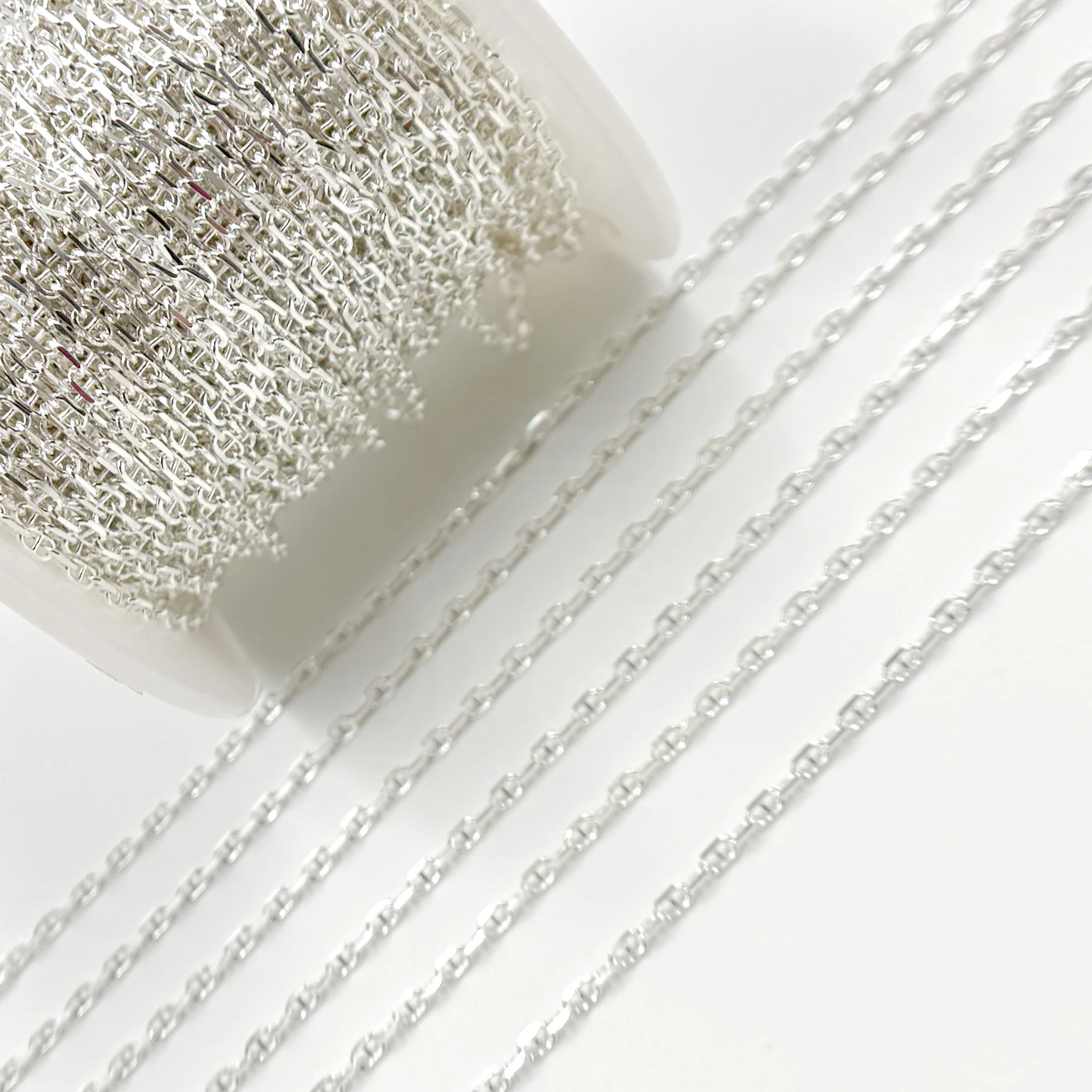 Y70SS. Sterling Silver Diamond Cut Marina Chain - Image 5