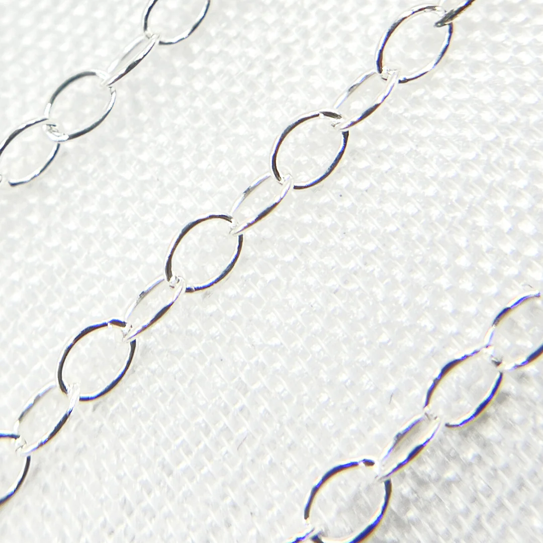 V100SS. Sterling Silver Oval Cable Chain - Image 4
