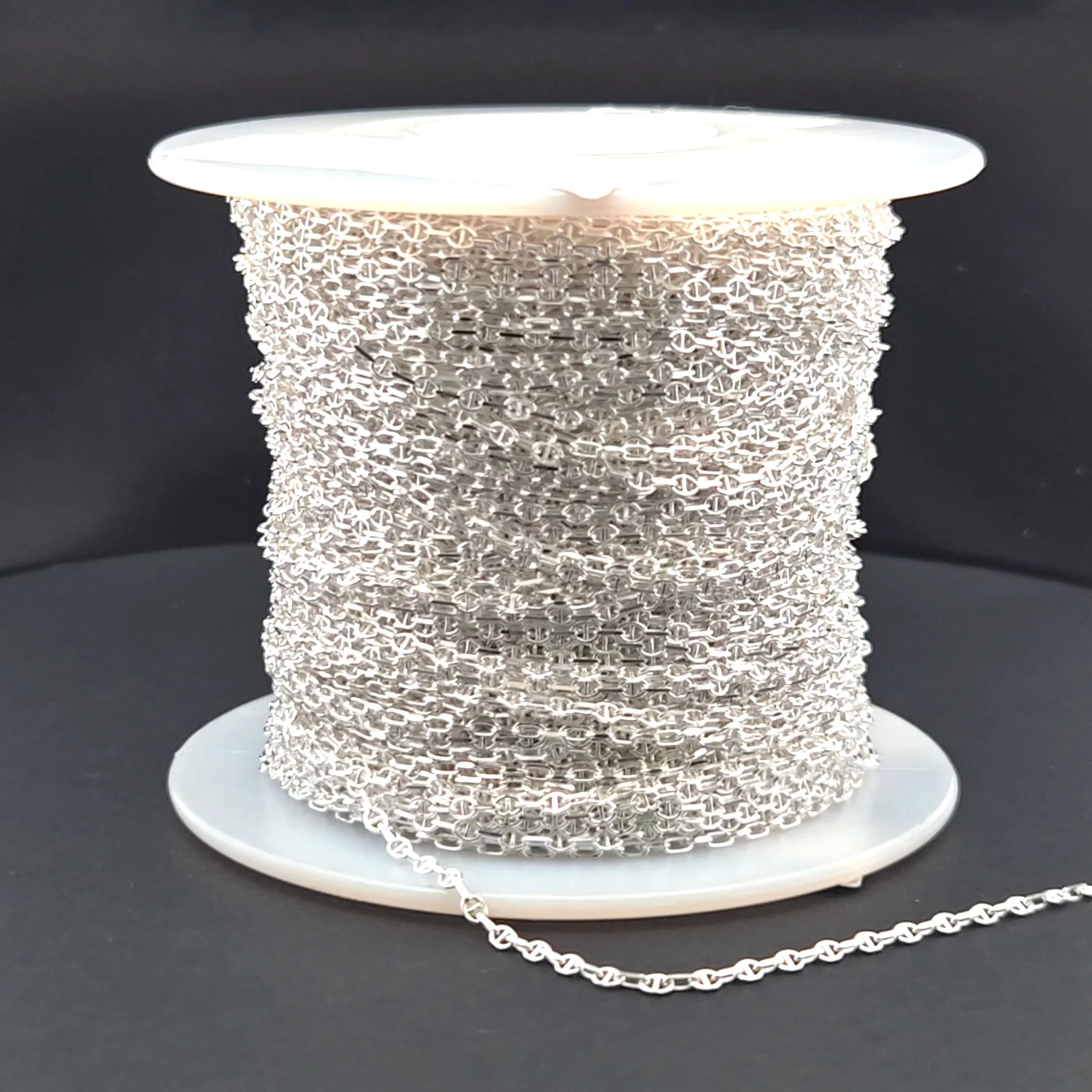 Z110SS. Sterling Silver Oval & Mariner Link Chain - Image 5