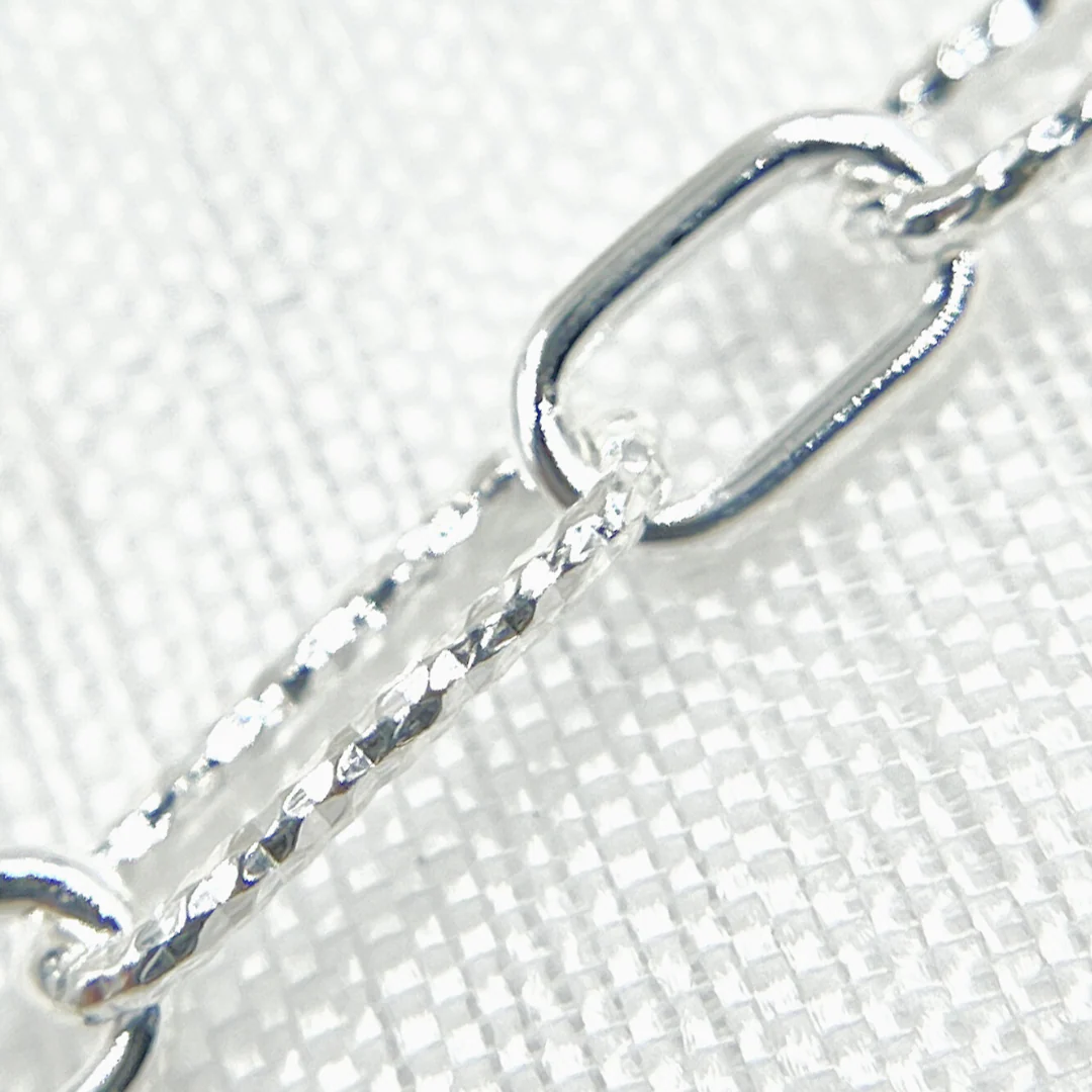 V141SS. Sterling Silver Paperclip Link Chain - Image 2