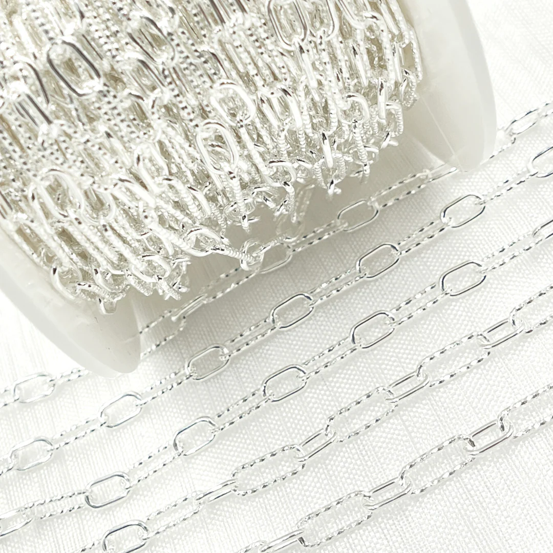 V141SS. Sterling Silver Paperclip Link Chain - Image 5