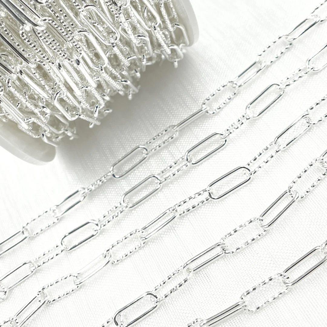 V31SS. 925 Sterling Silver Paperclip Link Chain - Image 5