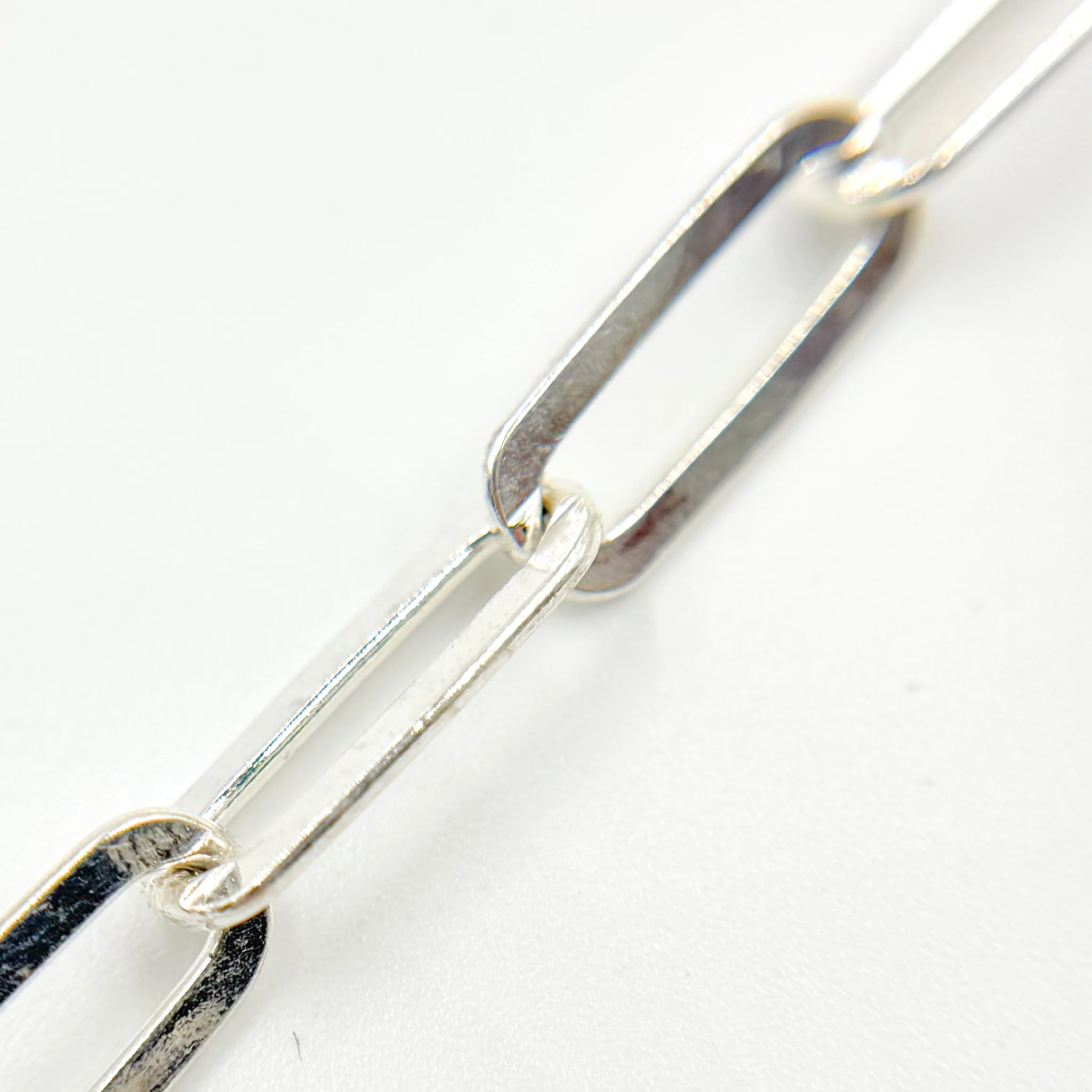 Y103FSS. Sterling Silver Flat Paperclip Chain - Image 3