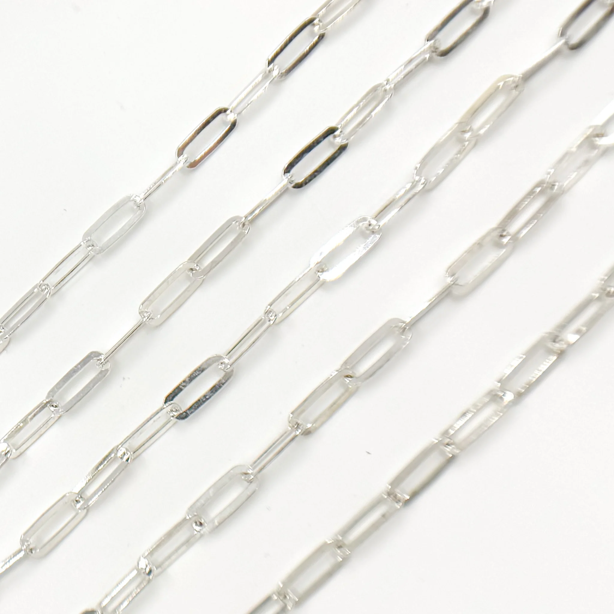 Y103FSS. Sterling Silver Flat Paperclip Chain - Image 4