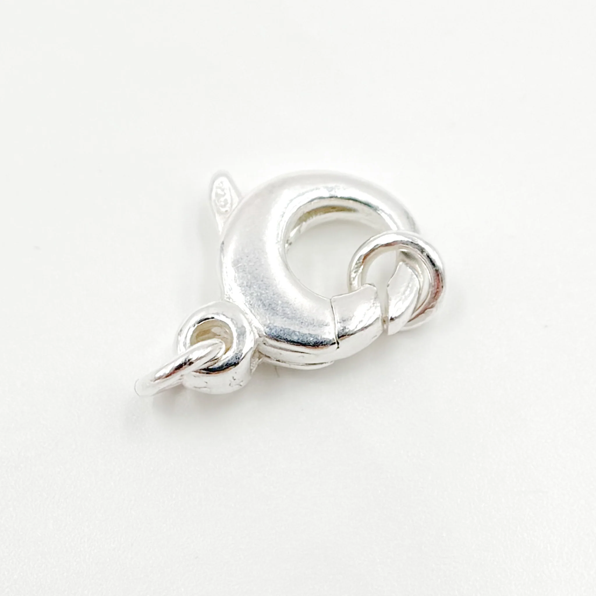 503SS. 14MM White Sterling Silver Trigger Clasp