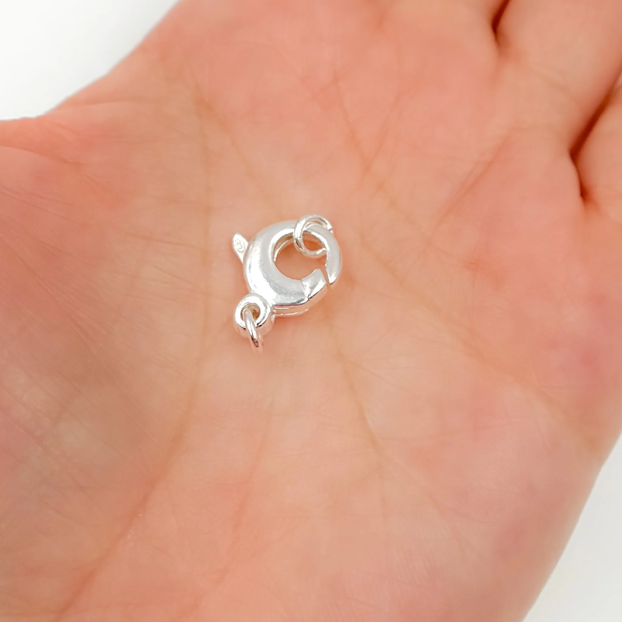 503SS. 14MM White Sterling Silver Trigger Clasp - Image 2