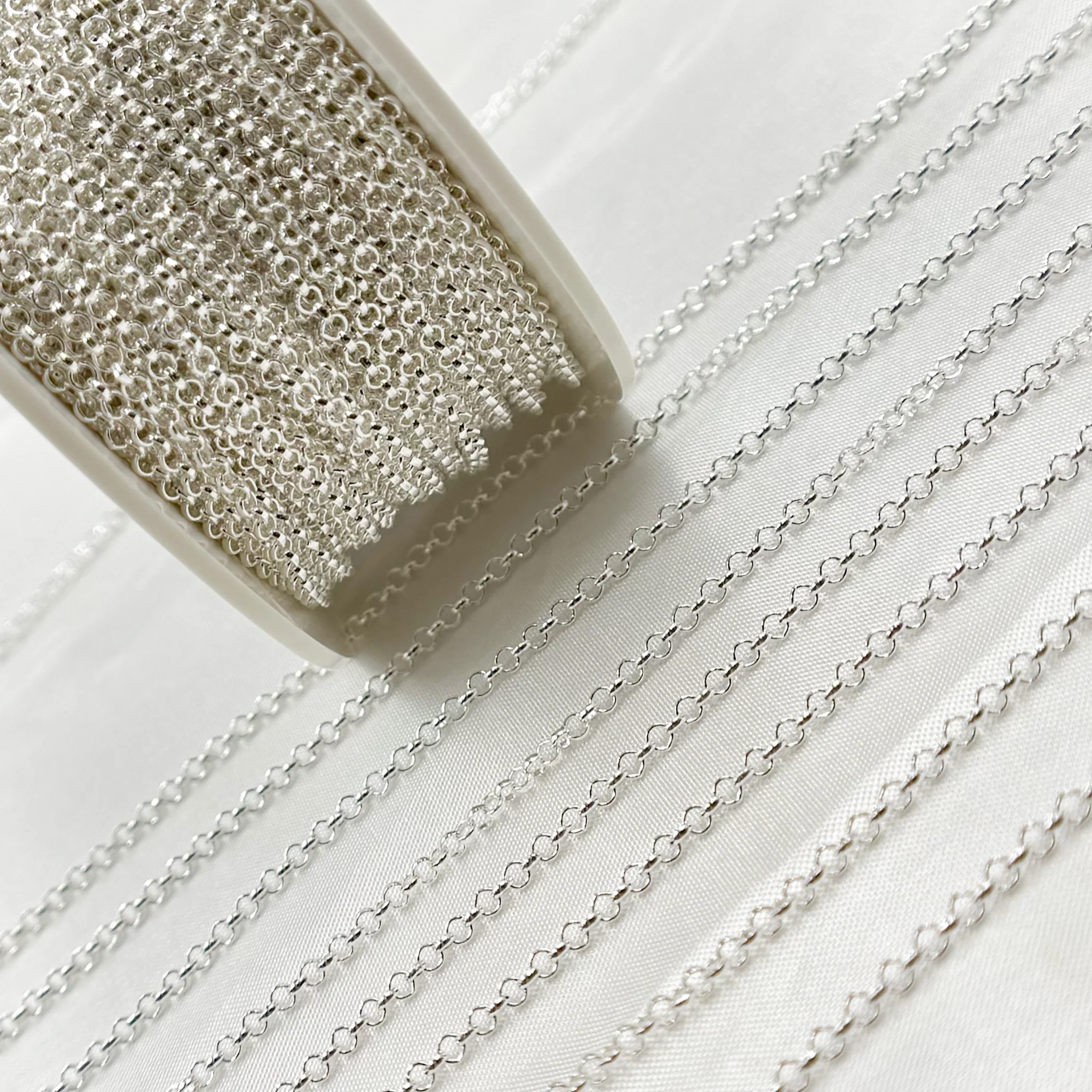 V108SS. Sterling Silver Rolo Link Chain - Image 6