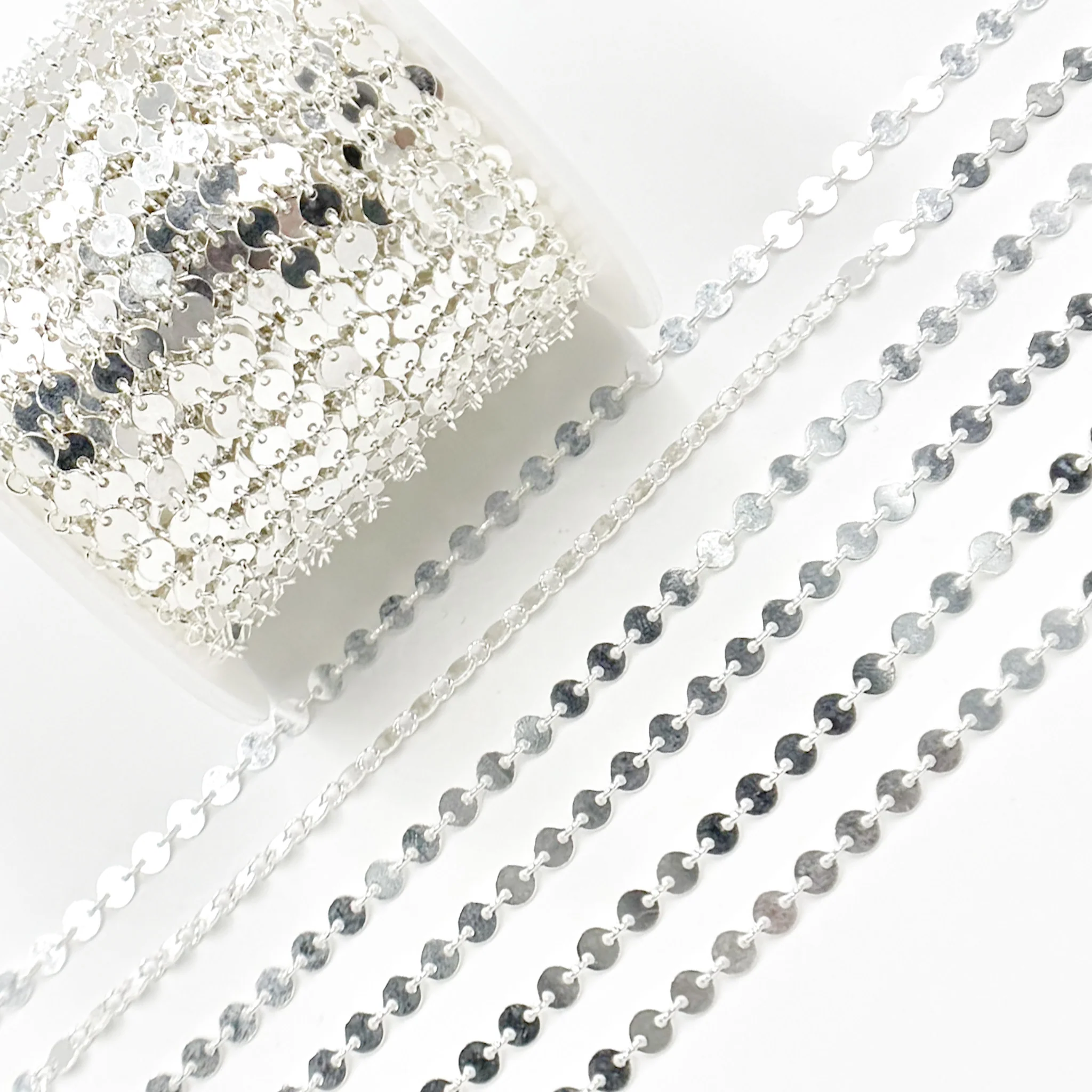 957SS. Sterling Silver Disc Chain - Image 4