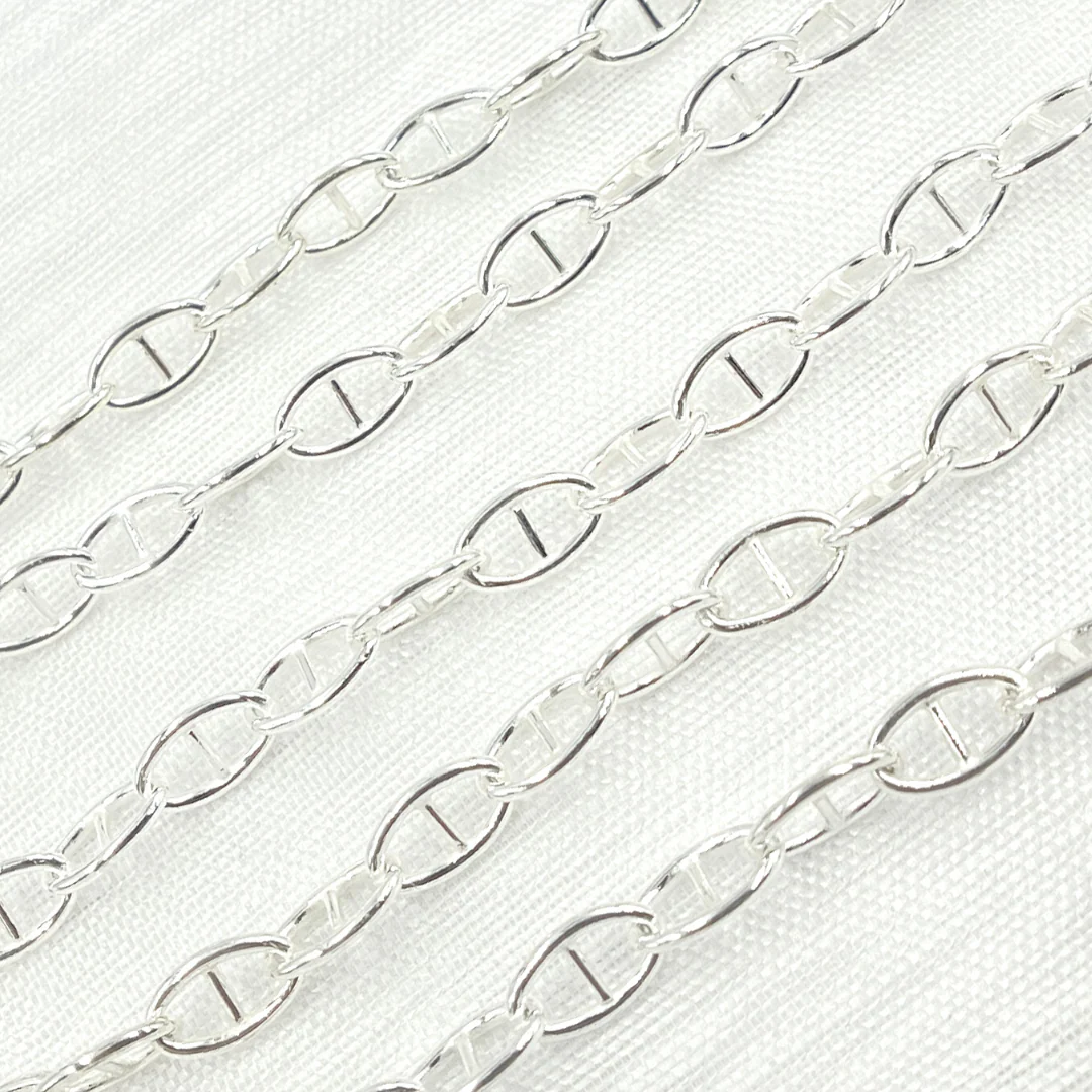 Z62SS. Sterling Silver Smooth Marina Link Chain - Image 3