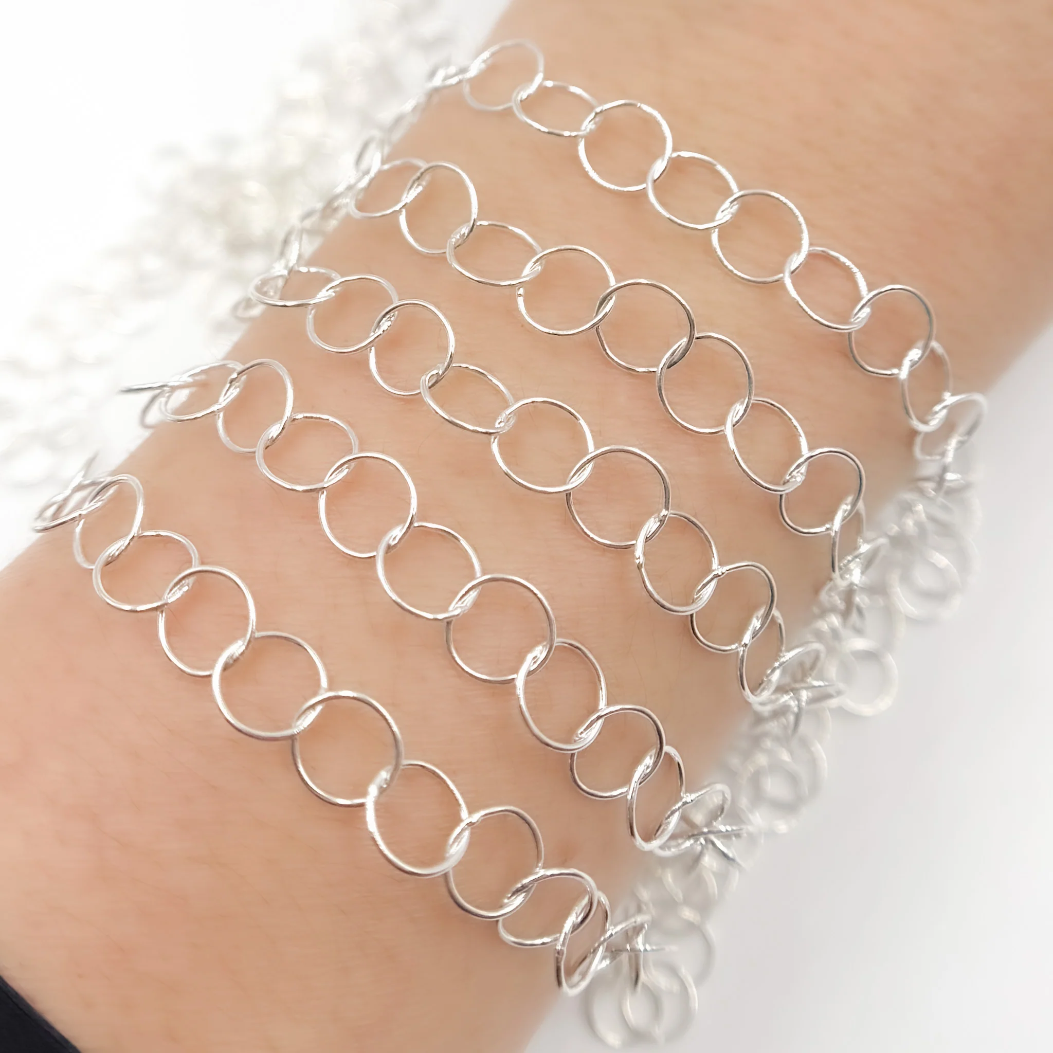 886SS. Sterling Silver Smooth Round Link Chain - Image 5