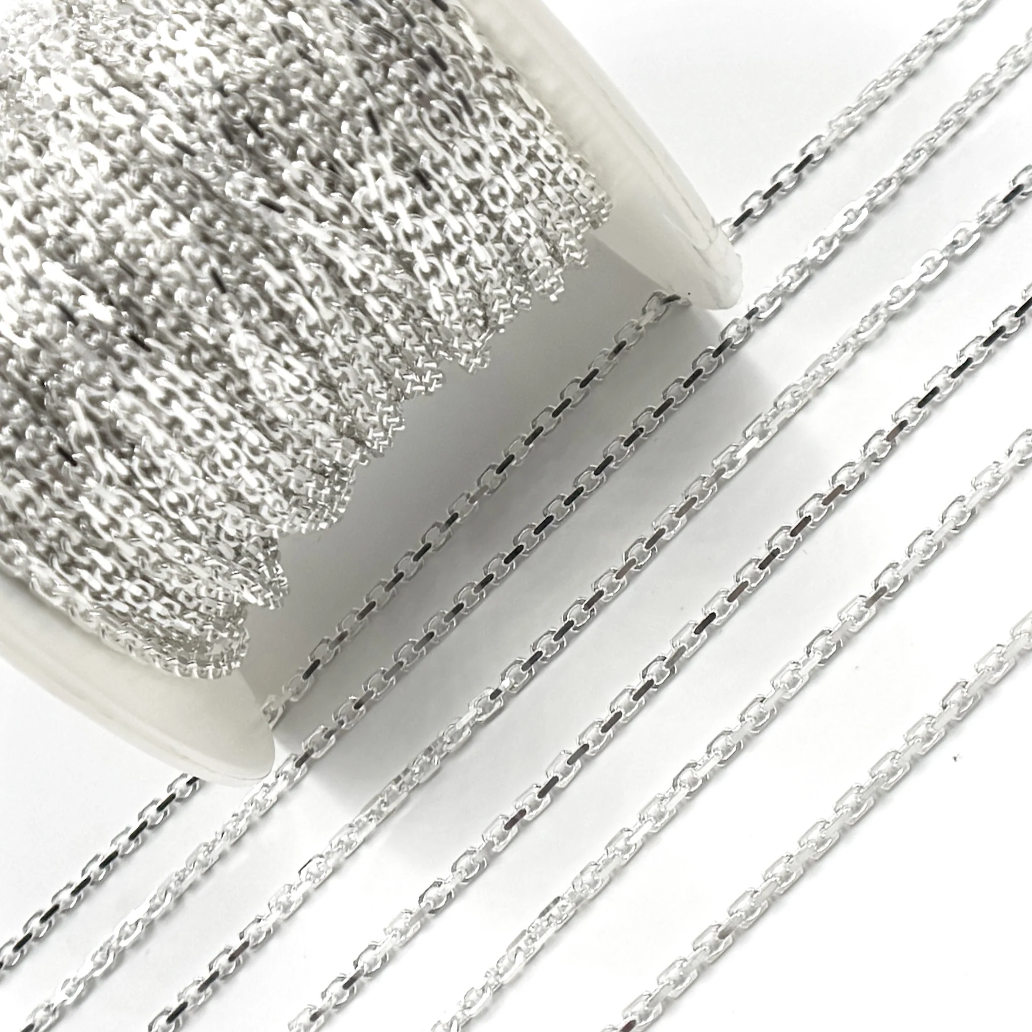 Z37SS. Sterling Silver Diamond Cut Cable Chain - Image 6