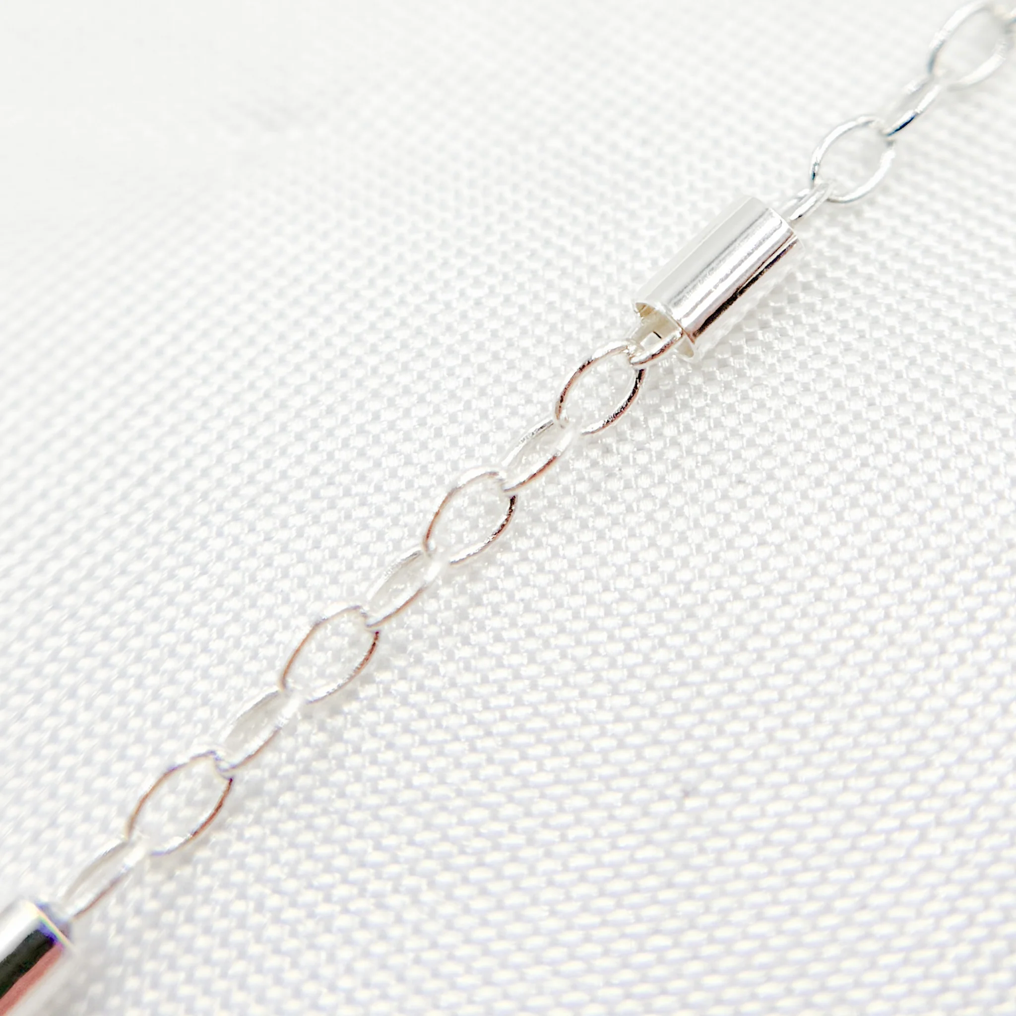 1203SS. Sterling Silver Tube Satellite Chain - Image 2