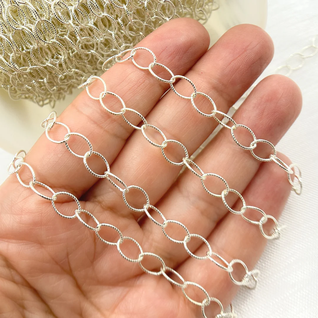 720TWSS. Sterling Silver Twisted Oval Link Chain