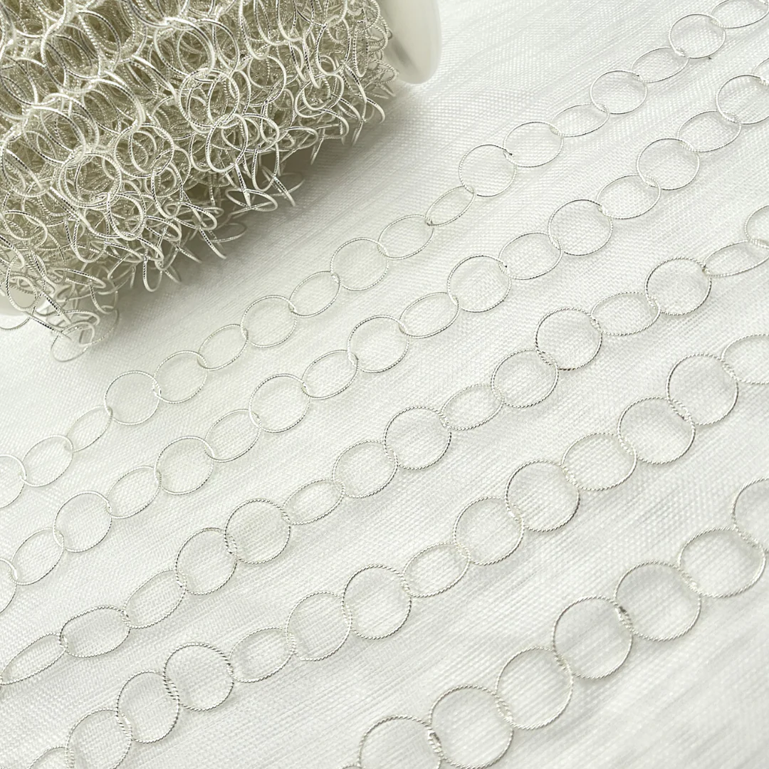 693TWSS. Sterling Silver Twisted Round Link Chain - Image 4