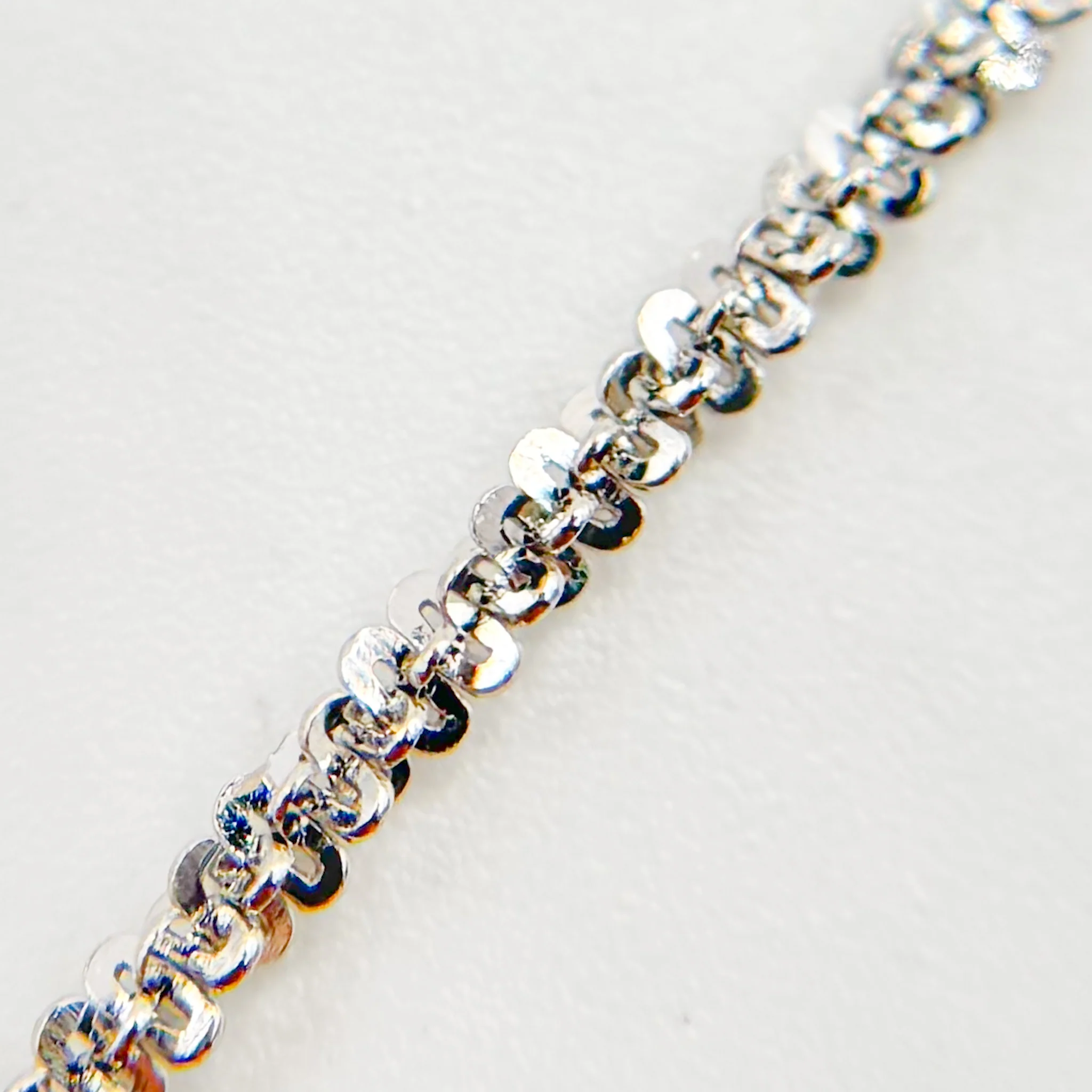MAR30RH. Sterling Silver Sparkle Glitter Margarita Diamond Cut Necklace Chain. - Image 5