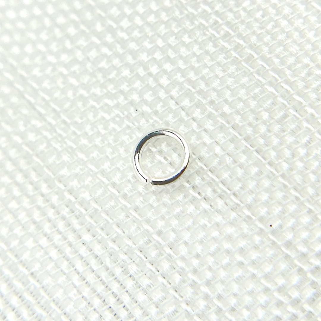 MFT030DE28. 3MM 28Gauge White Sterling Silver Open Jump Ring - Image 2