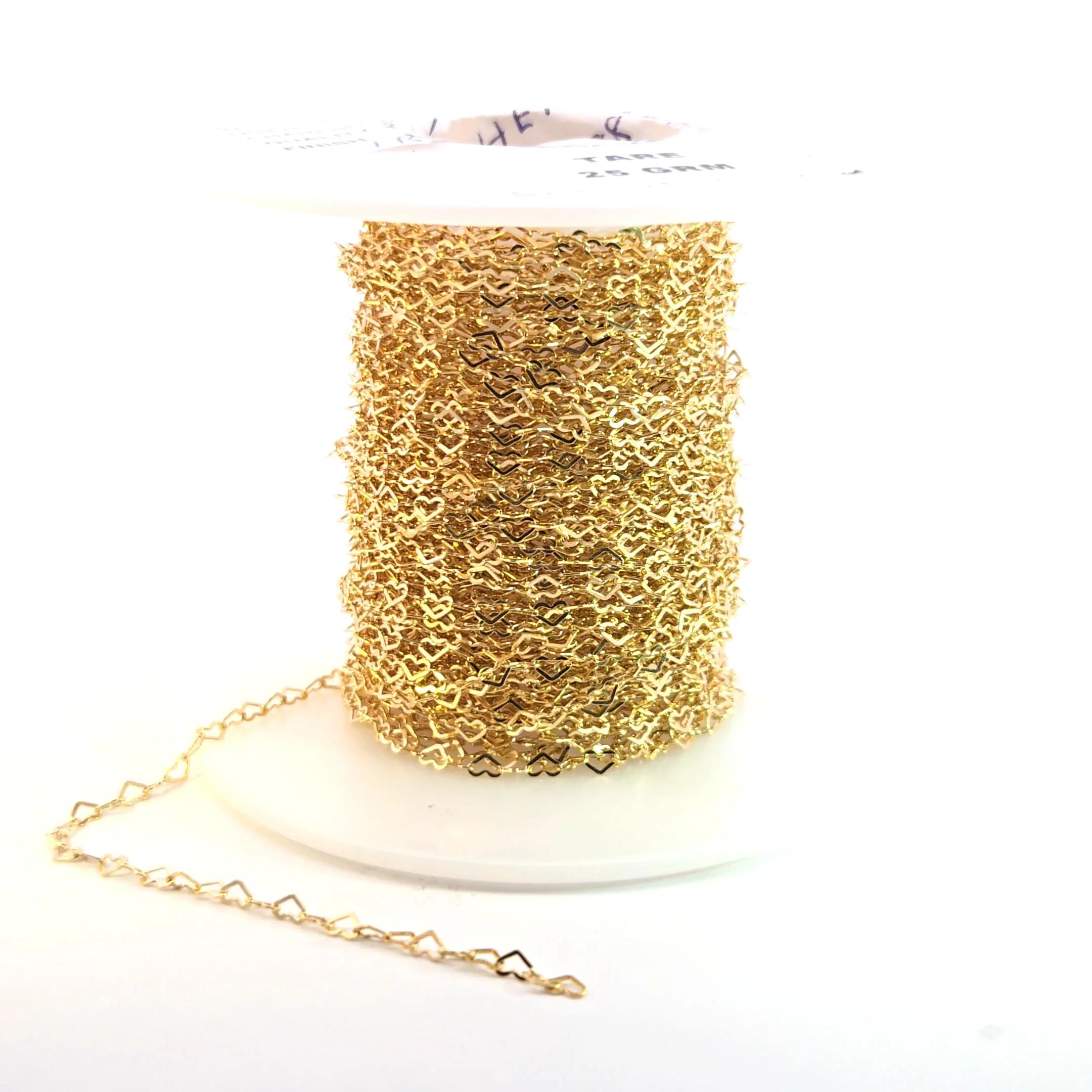A35F/SPGF. 14K Gold Filled Flat Heart Link Chain - Image 8