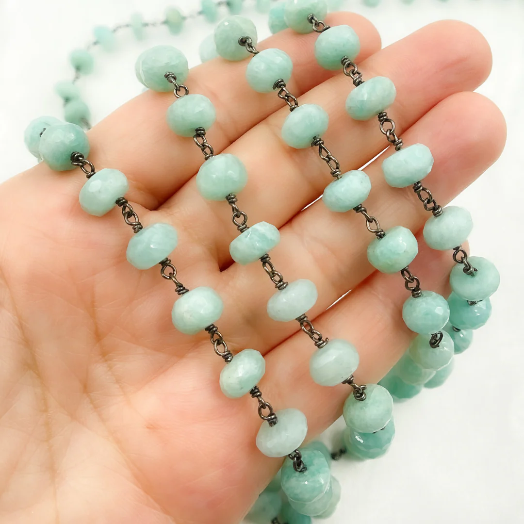Amazonite Oxidized Wire Chain. AMZ20 - Image 3
