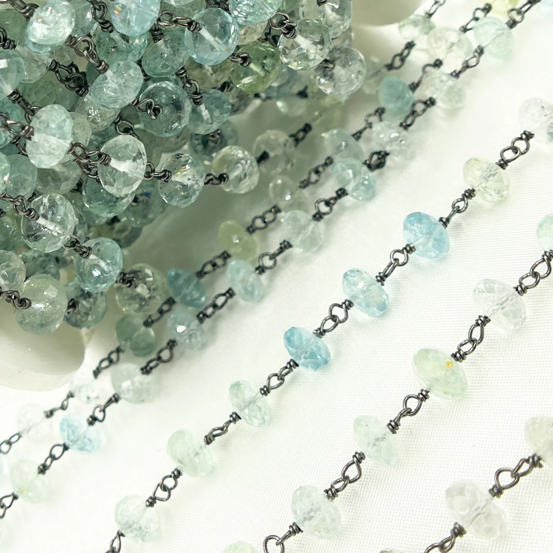 Aquamarine Oxidized Wire Chain. AQU18 - Image 4