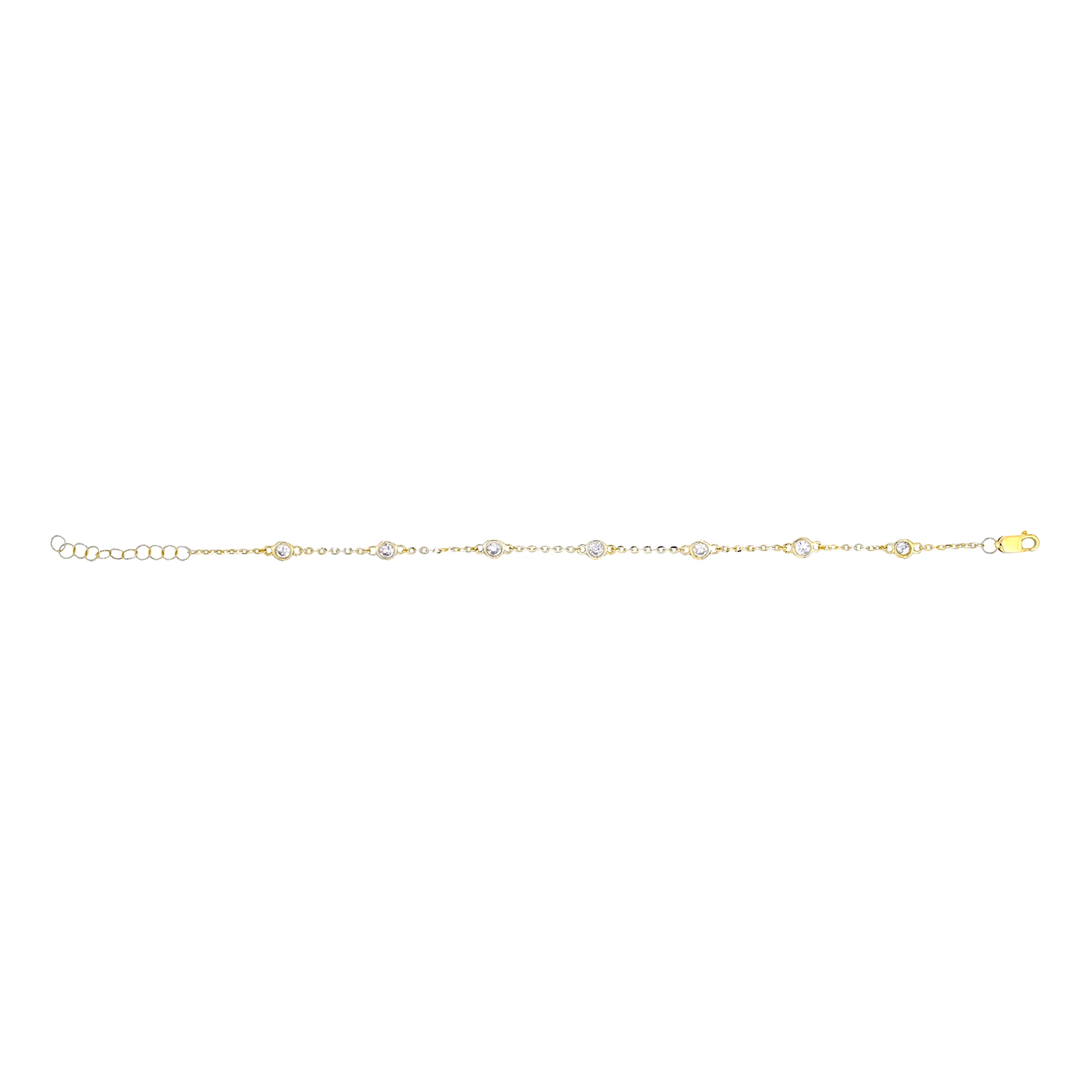 BFH60182. 14K Solid Gold Diamond Bracelet - Image 7