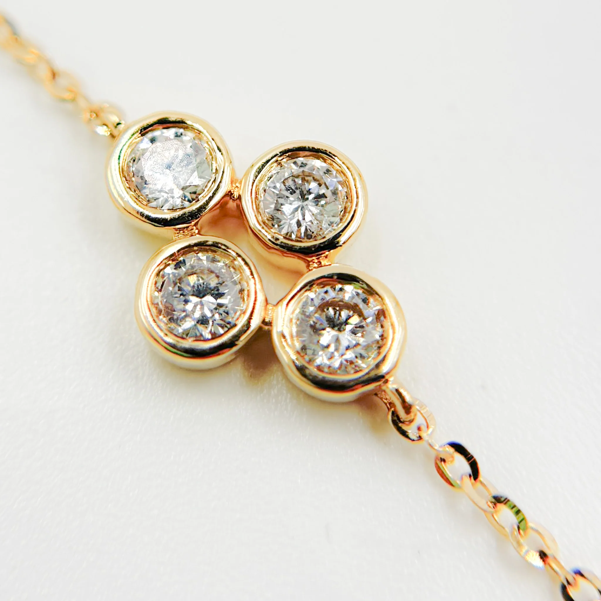 BFI61267. 14k Solid Gold Diamond Bracelet - Image 5