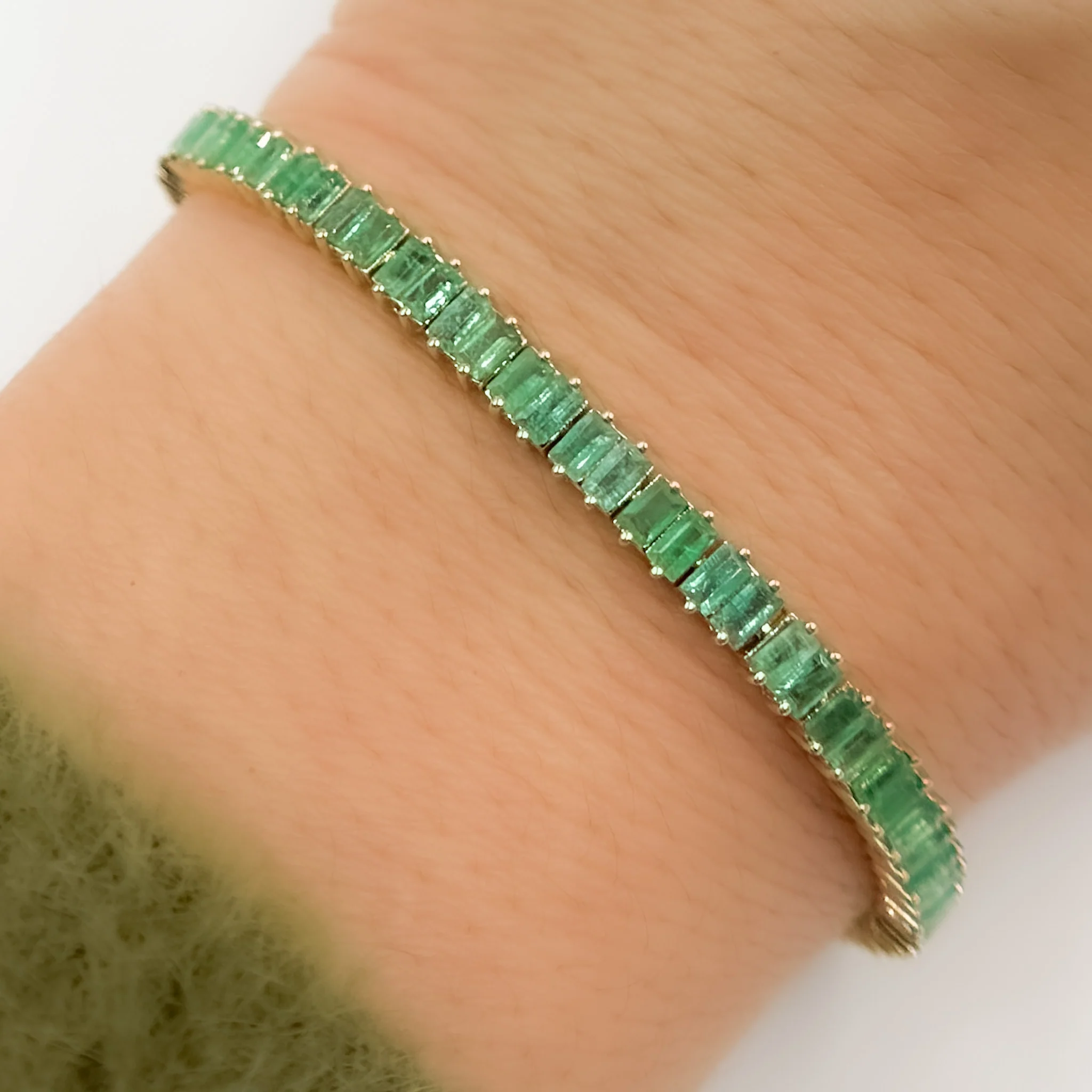 BFZ60865. 14K Solid Gold Gemstone Bracelet - Image 2