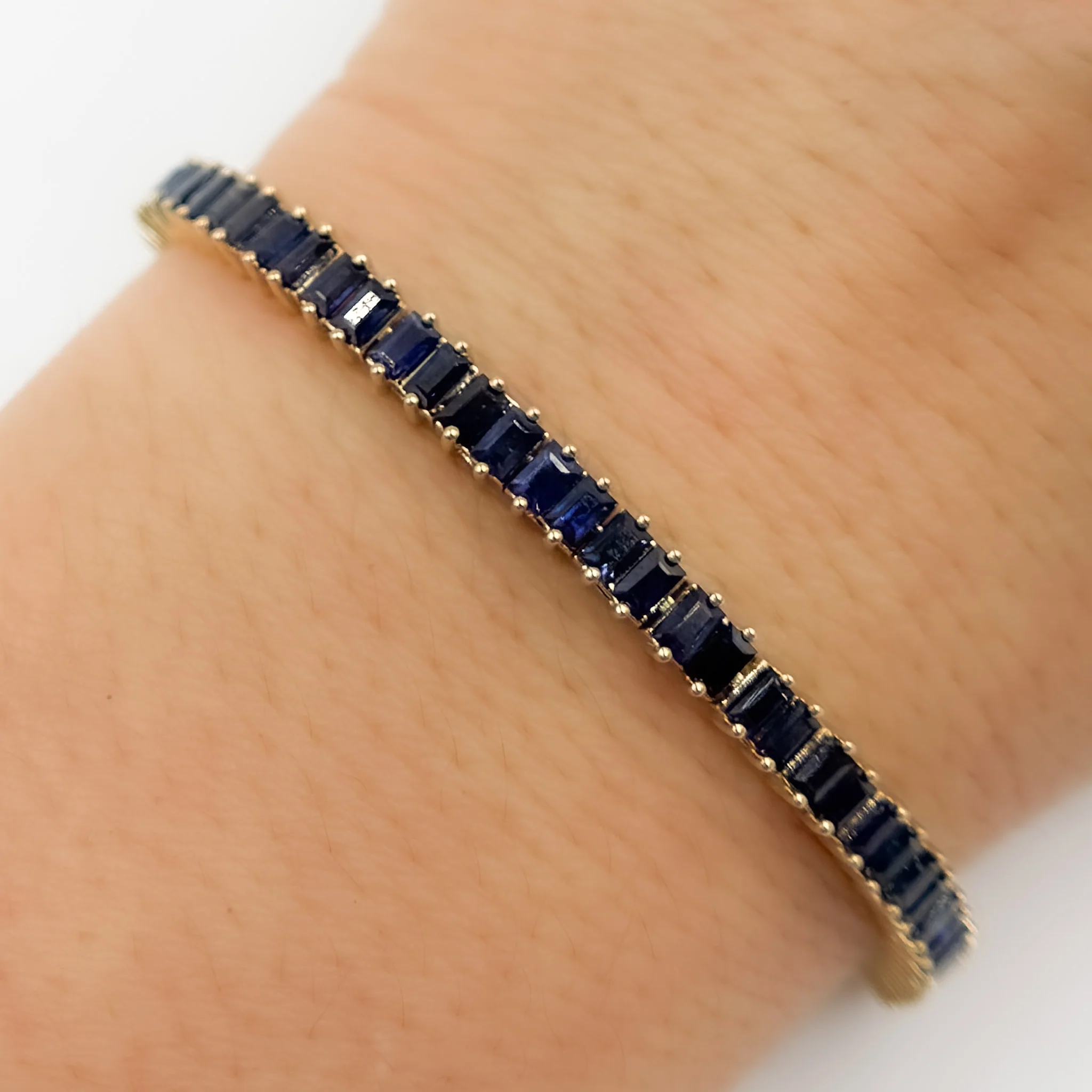BFZ60865. 14K Solid Gold Gemstone Bracelet - Image 3