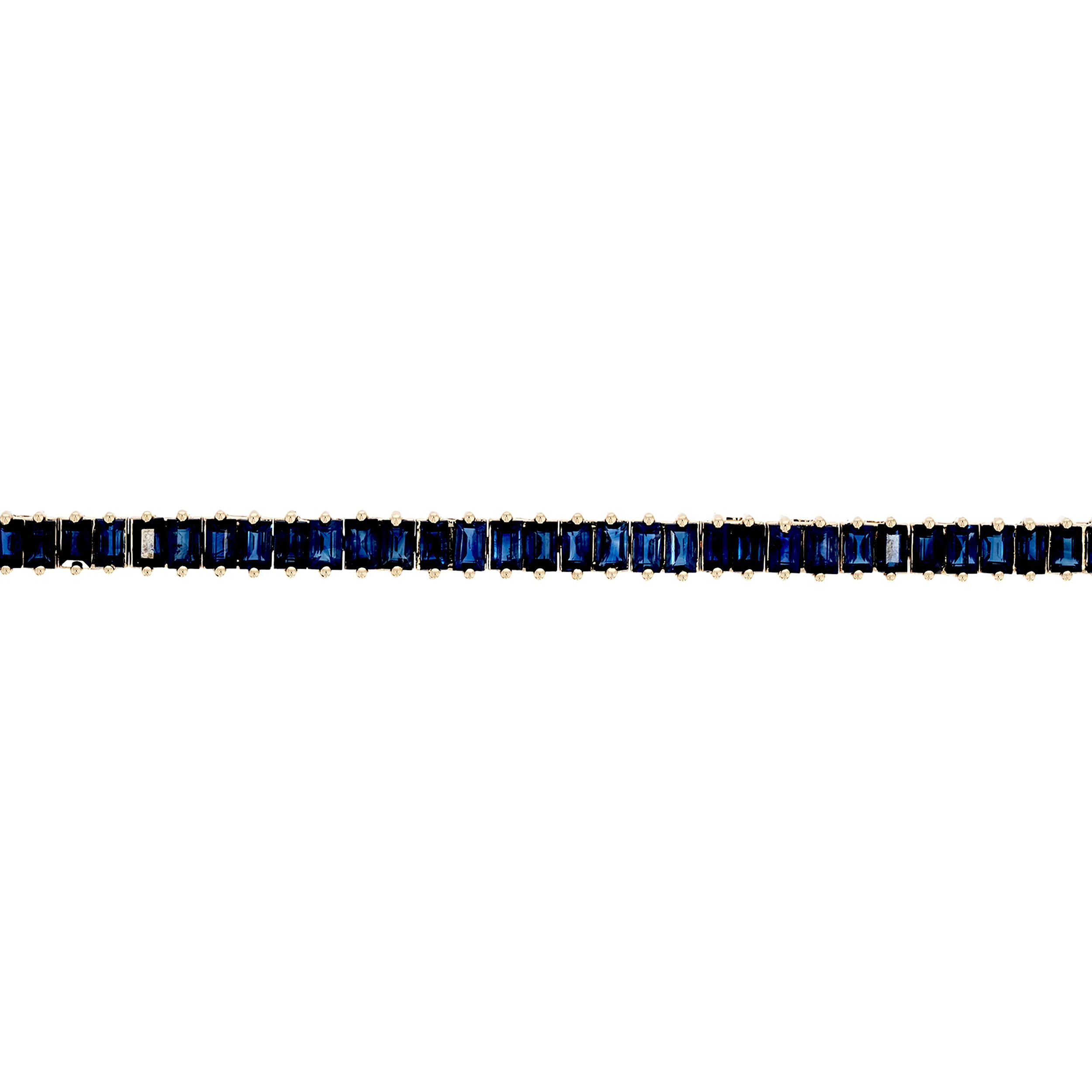 BFZ60865. 14K Solid Gold Gemstone Bracelet - Image 6