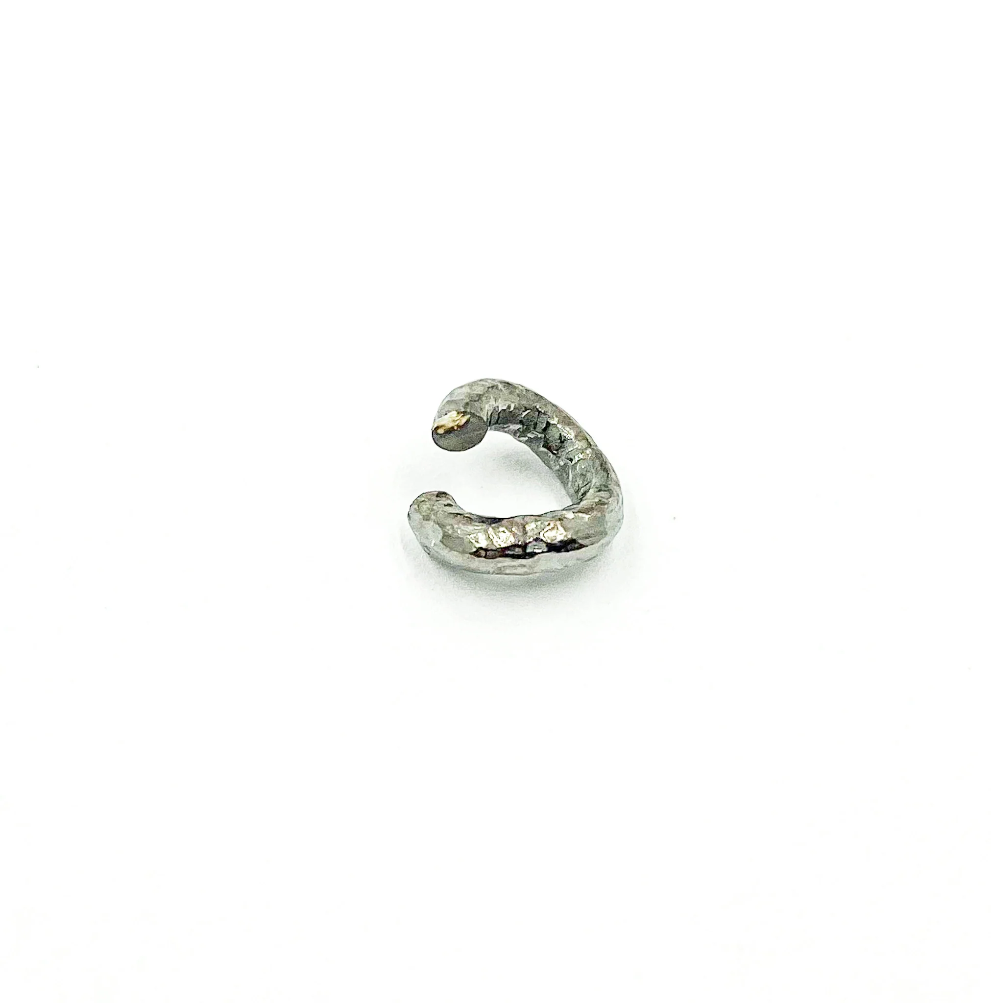 HJR8BR. Sterling Silver Black Rhodium 8mm Hammered Open Jump Ring - Image 5