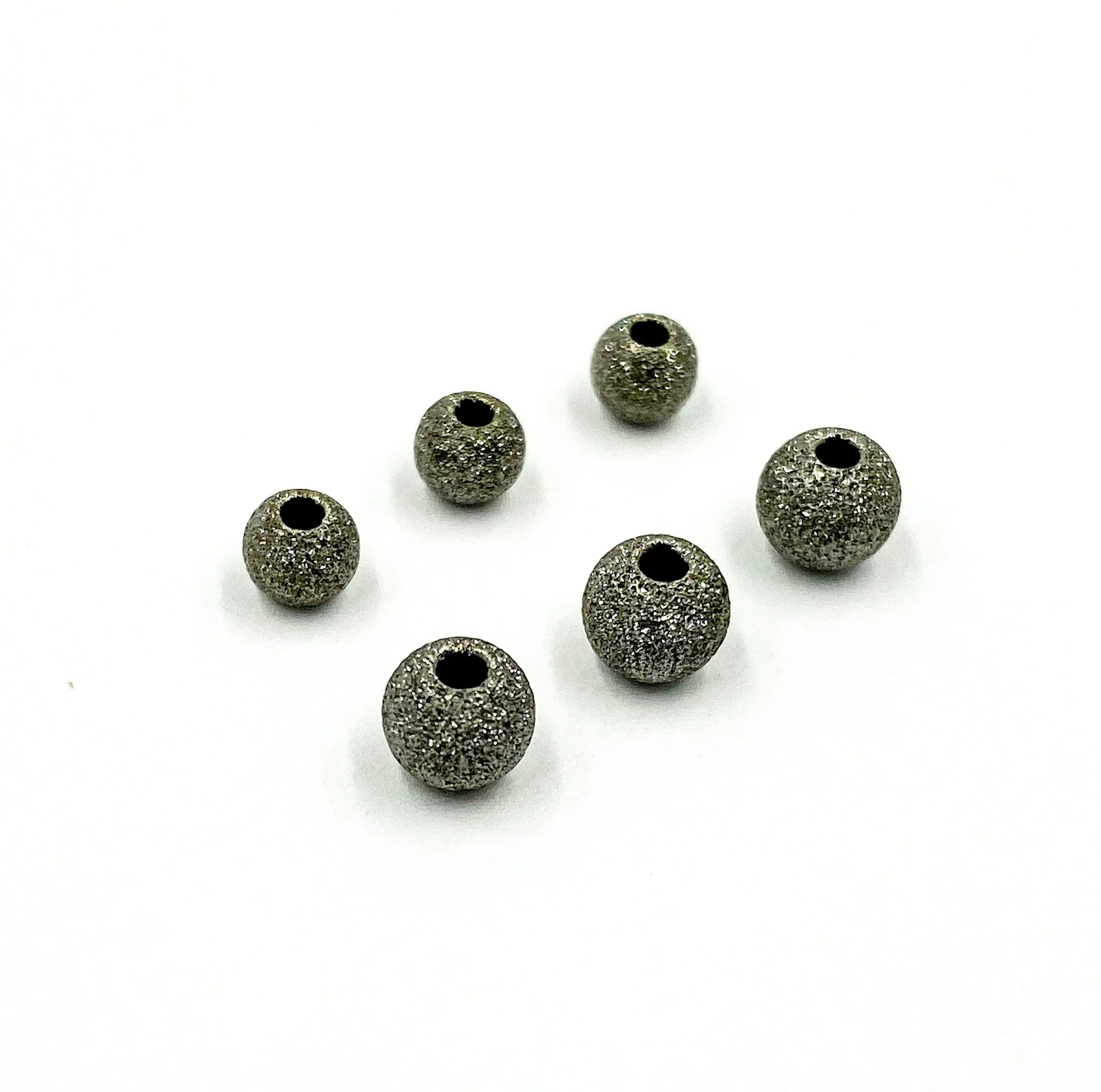 0925LB40H15L. 4MM Black Rhodium Sterling Silver Seamless Laser Cut Beads - Image 4