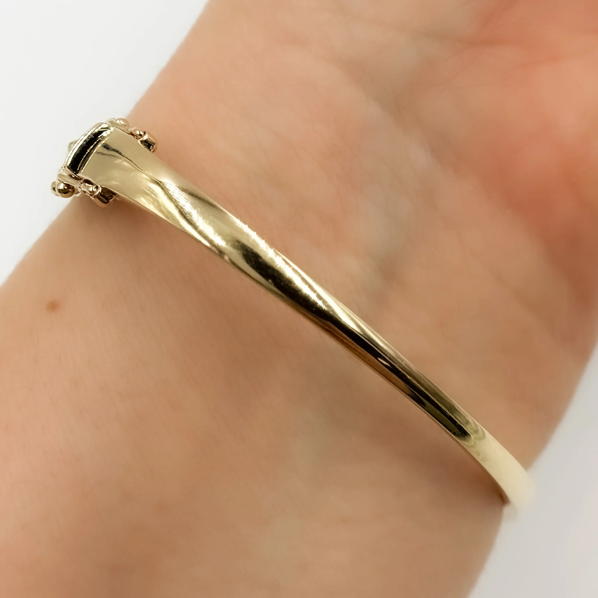 BNI68581. 14K Solid Gold Diamond Bangle - Image 4