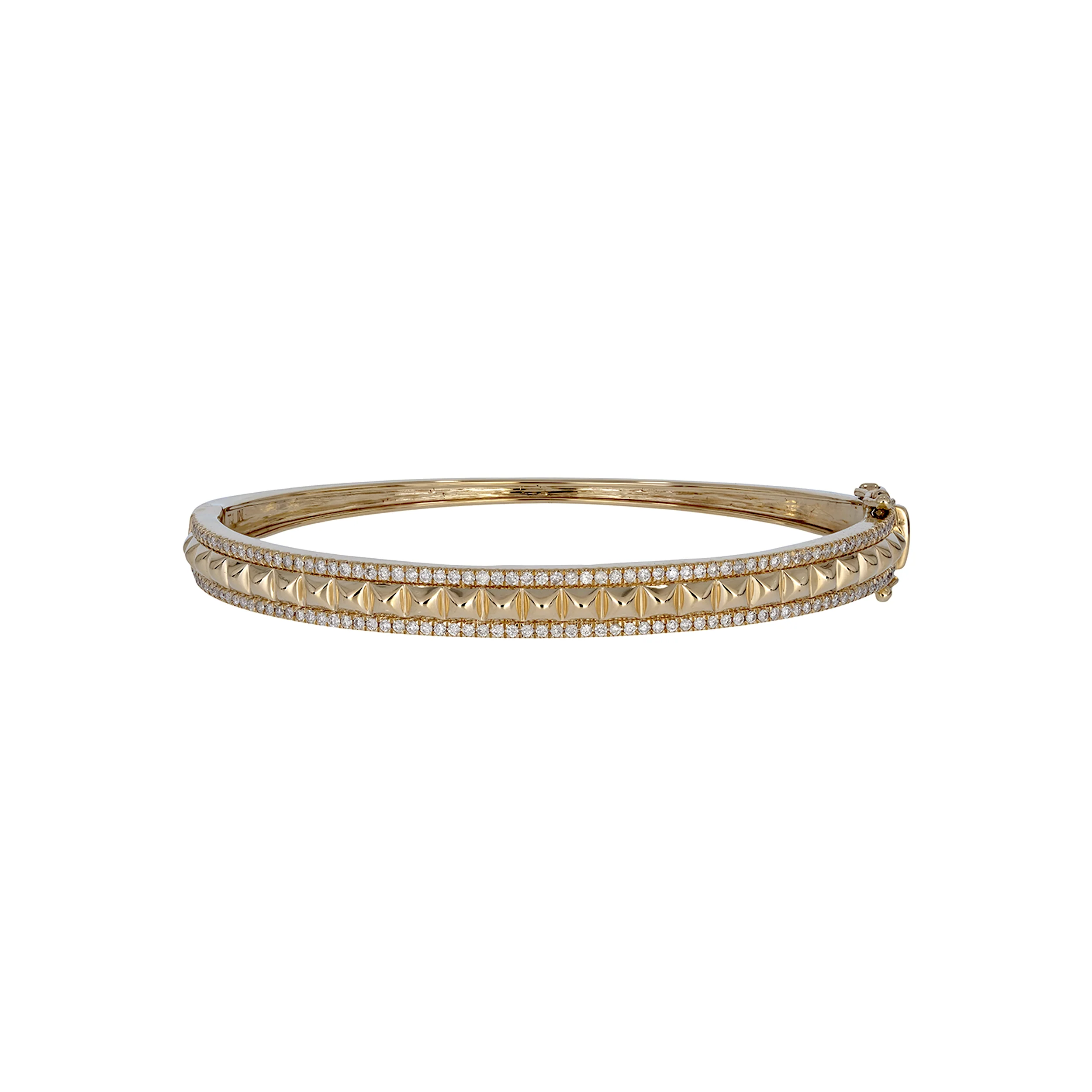 BNI68581. 14K Solid Gold Diamond Bangle - Image 5