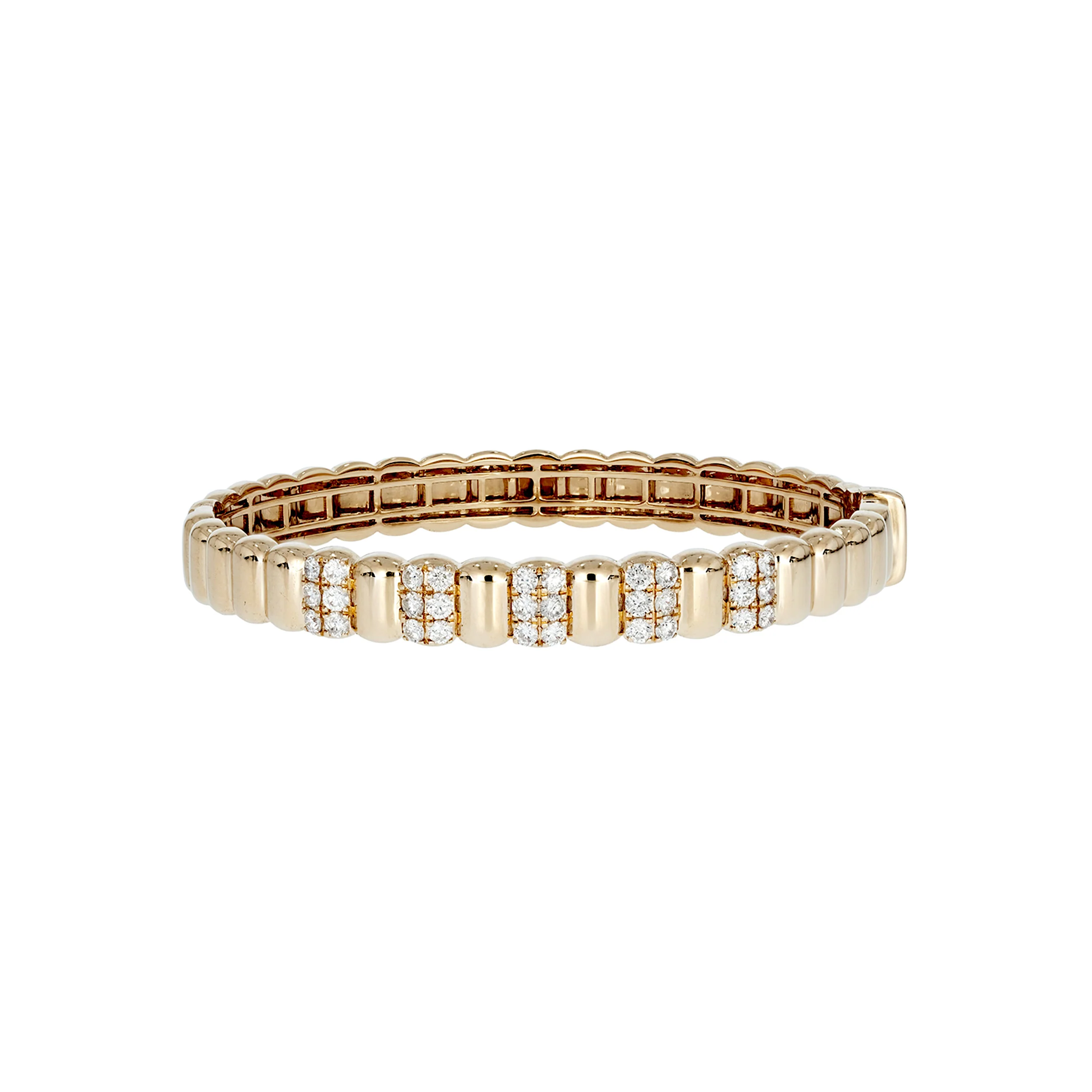 BNL68516. 14K Solid Gold Diamond Bangle - Image 2