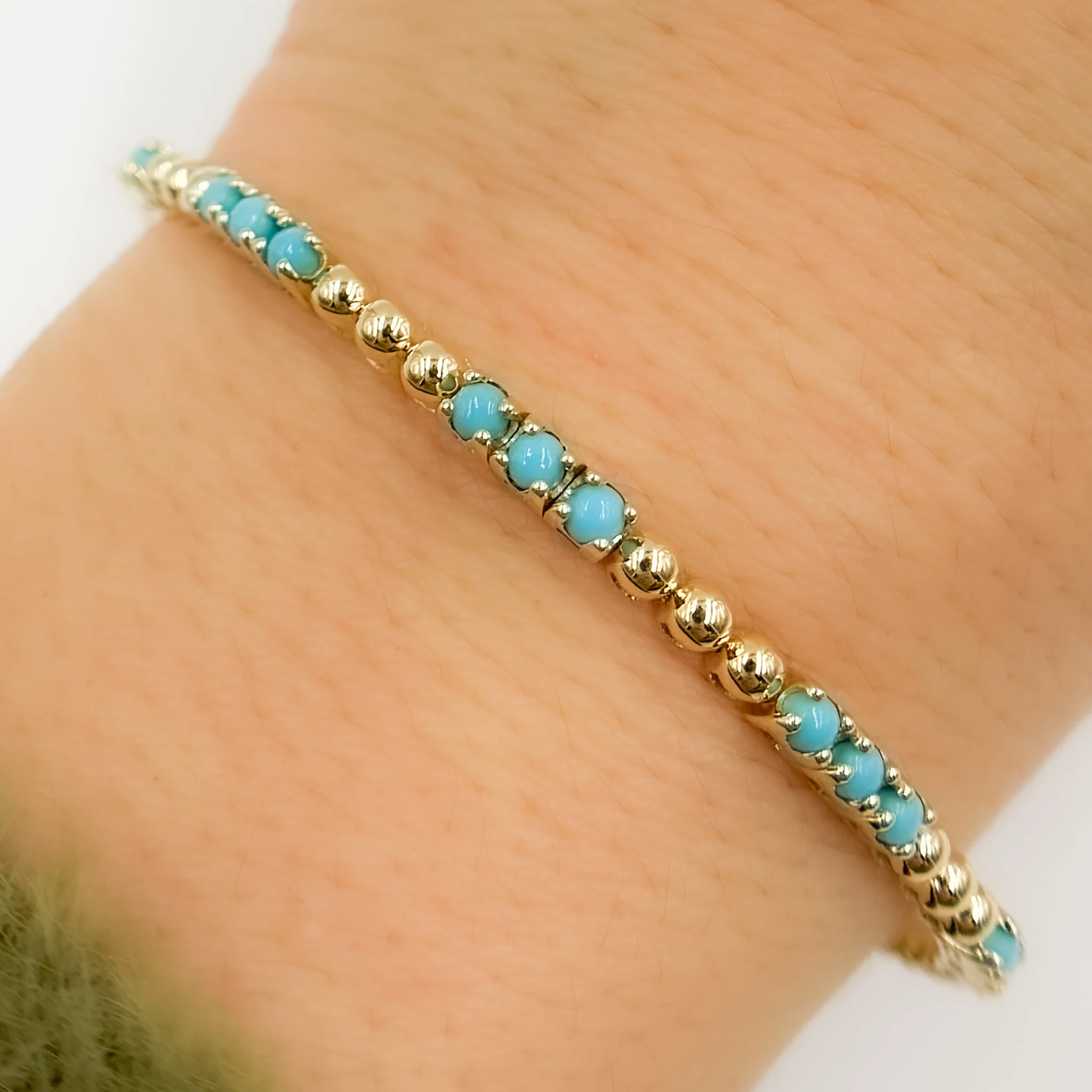 BNZ68568. 14K Solid Yellow Gold Gemstone Bangle - Image 2