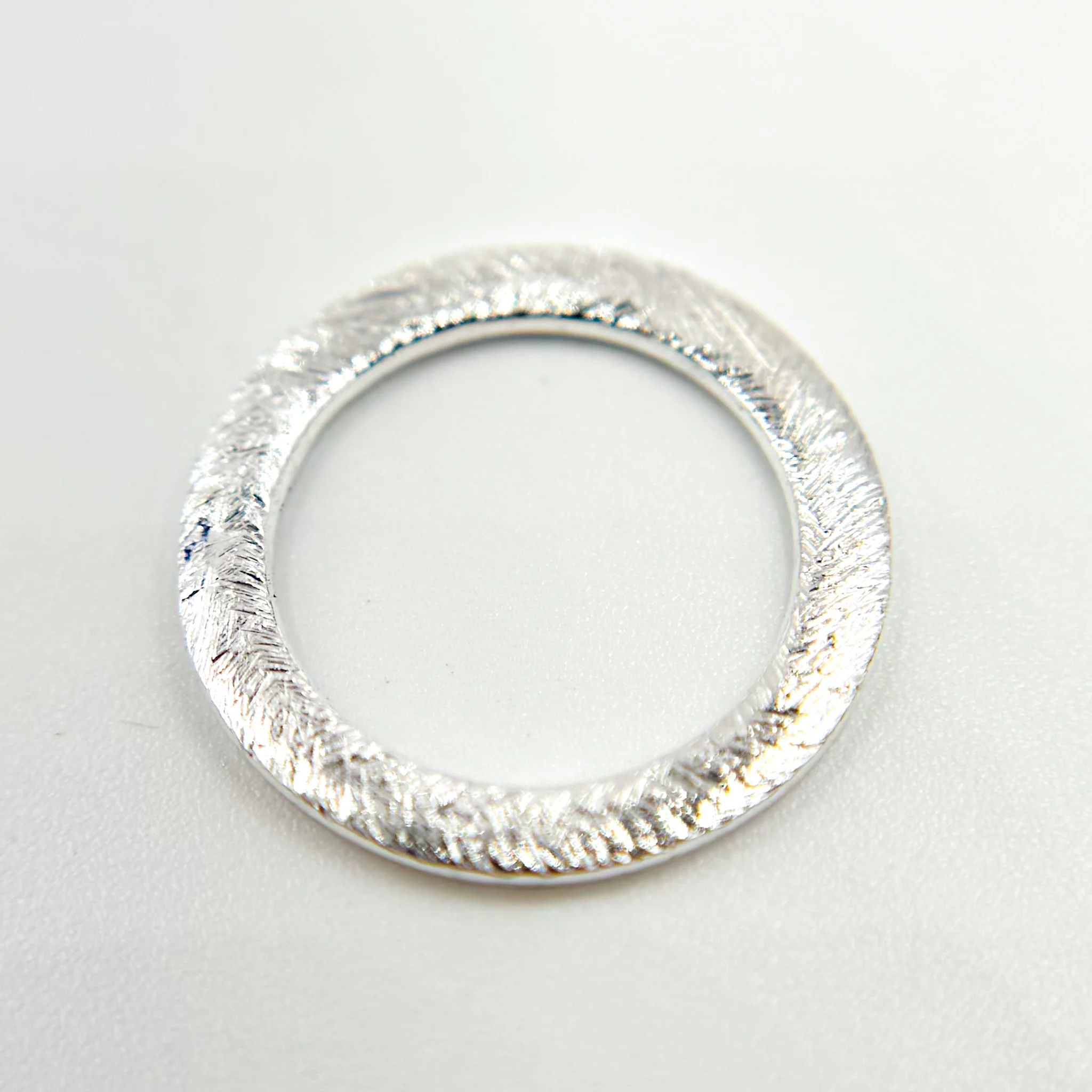 BS2SS. 15MM White Sterling Silver Ring Connector