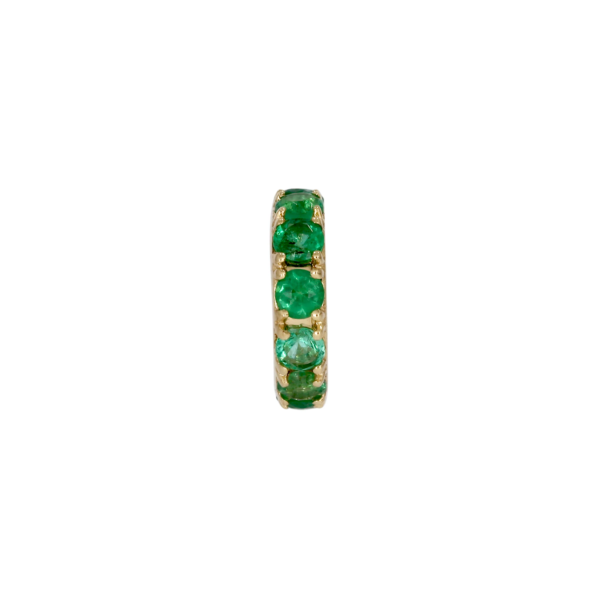 CMZ00096. 14K Solid Gold Gemstone Round Ring Slider - Image 15