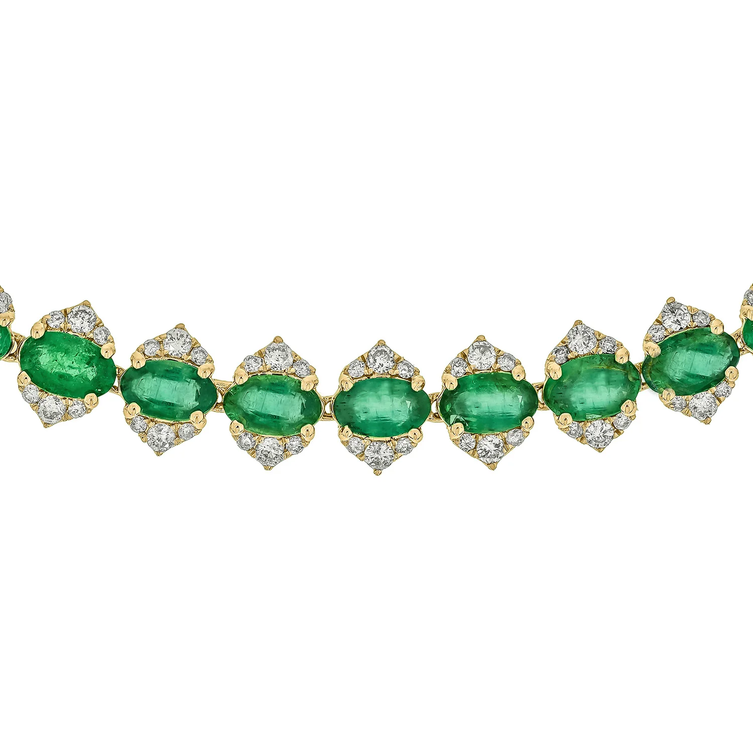 CN96415. 14K Solid Gold Diamond and Gemstone Necklace - Image 5