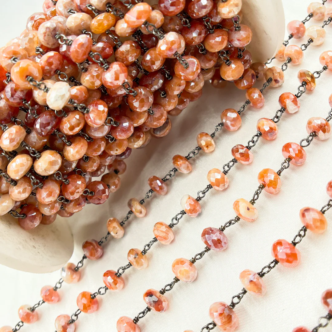 Coated Carnelian Oxidized Chain. CAR5 - Image 6