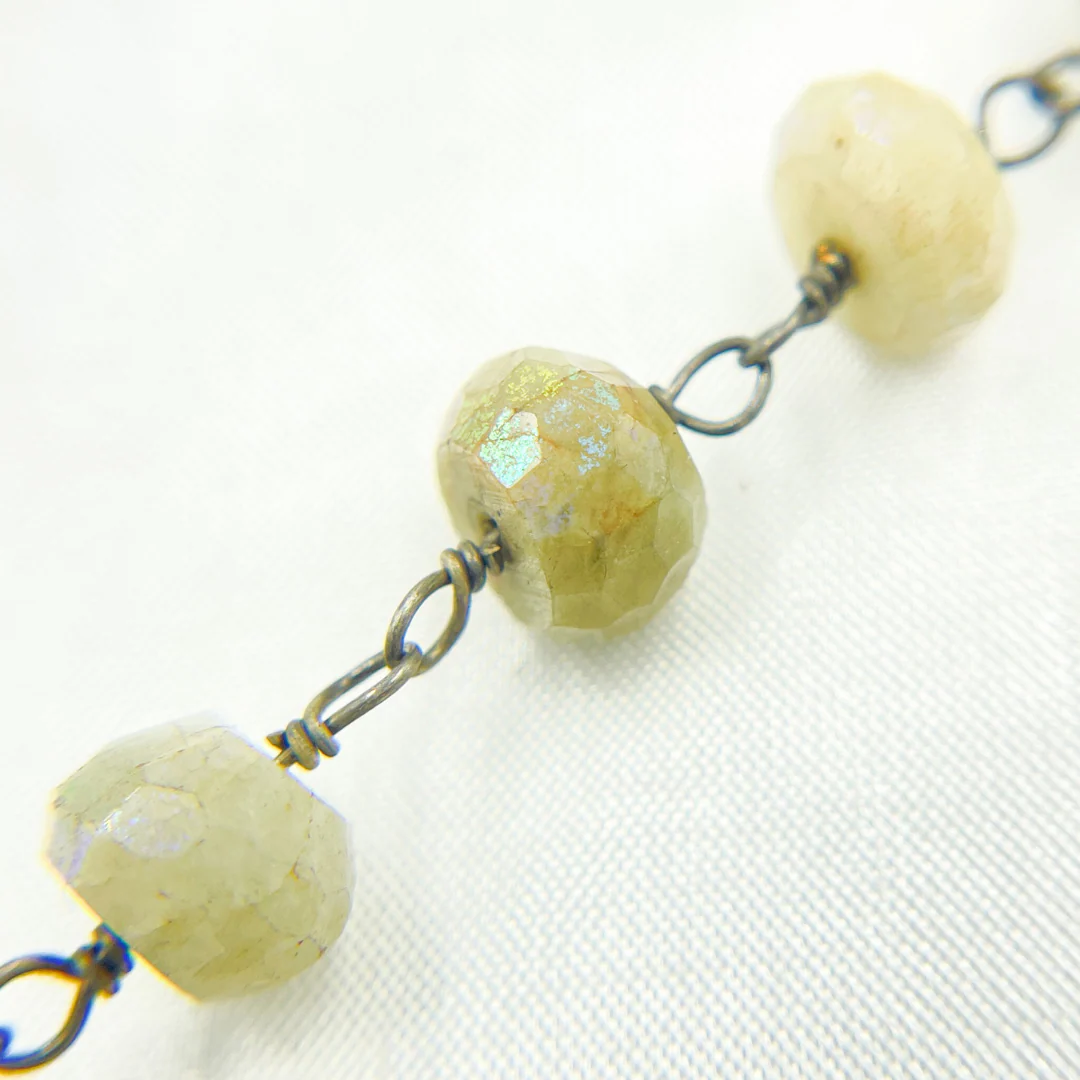 Coated Cats Eye Oxidized Wire Chain. CAT10 - Image 4