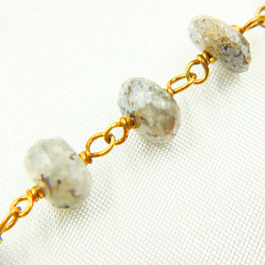 Coated Dot Quartz Gold Plated Wire Chain. CDQ2 - Image 3