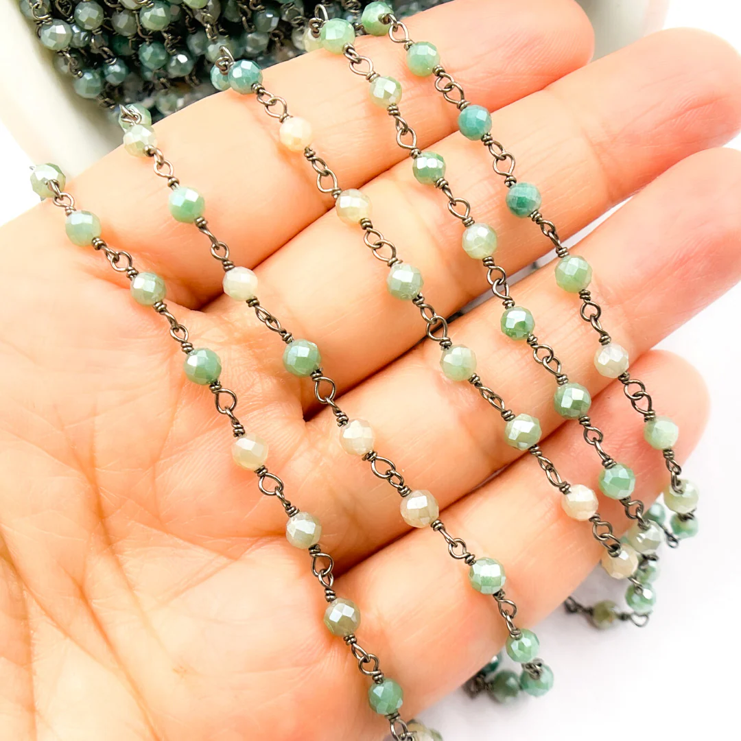 Coated Green Quartz Wire Chain. CQU22 - Image 3