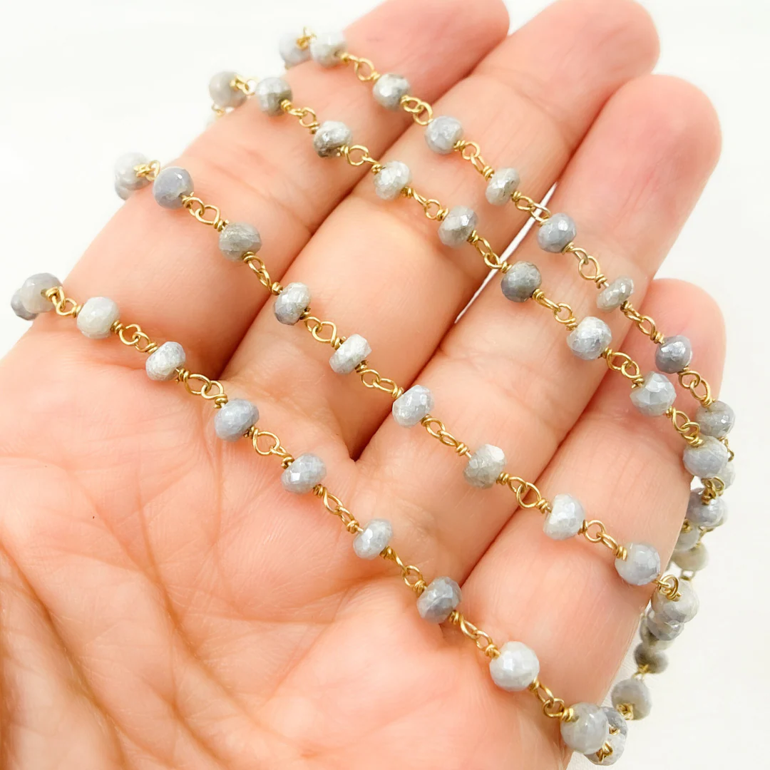 Coated Quartz Gold Plated Wire Chain. CQU31 - Image 3