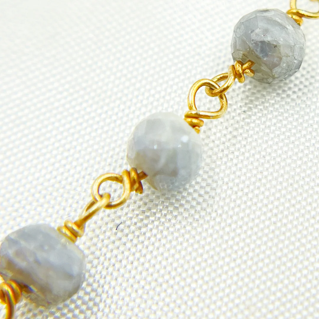 Coated Quartz Gold Plated Wire Chain. CQU31 - Image 5