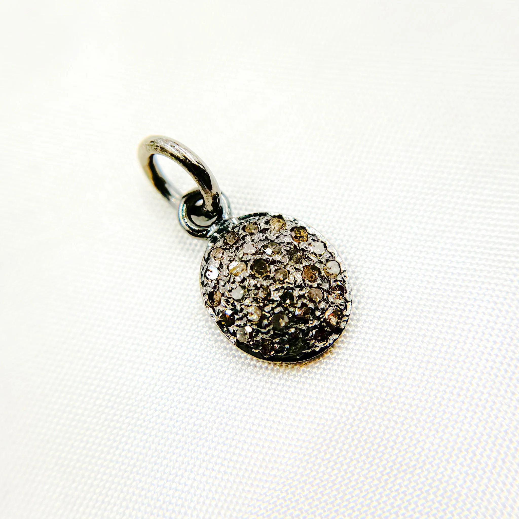 DC253. Diamond Sterling Silver Oval Charm - Image 3